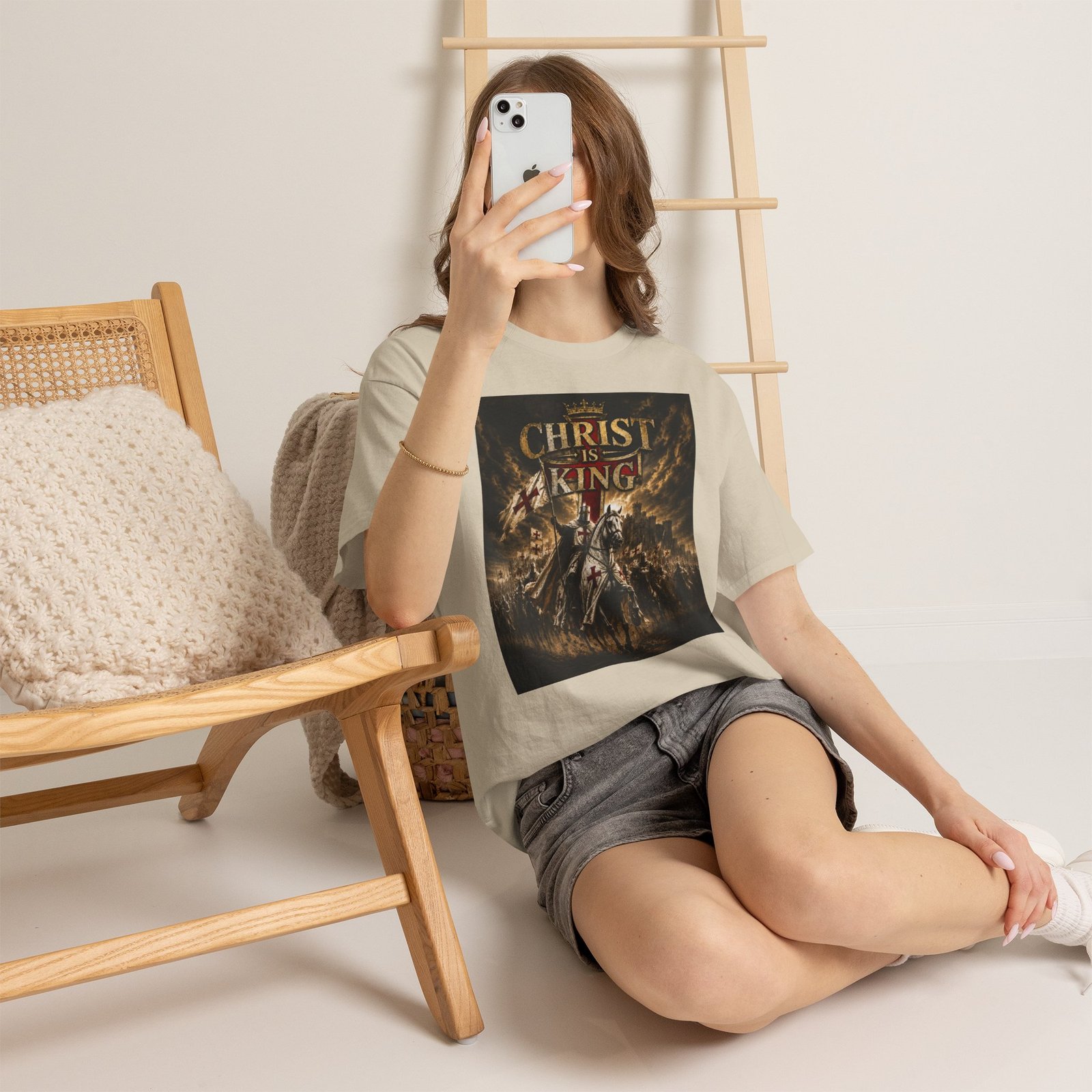 Christ Is King T‑Shirt — Christian Faith Battle Graphic Tee - Image 33