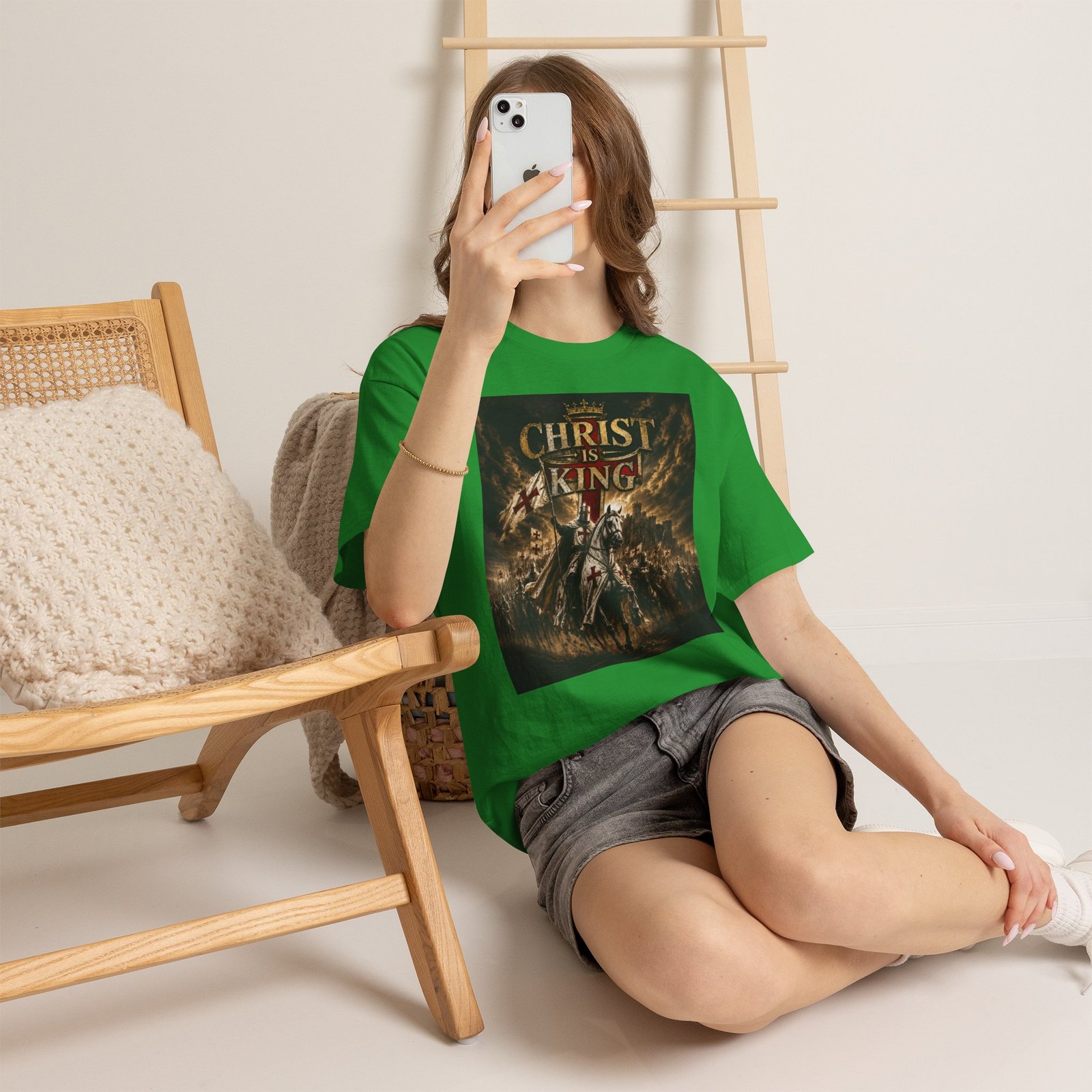 Christ Is King T‑Shirt — Christian Faith Battle Graphic Tee - Image 87