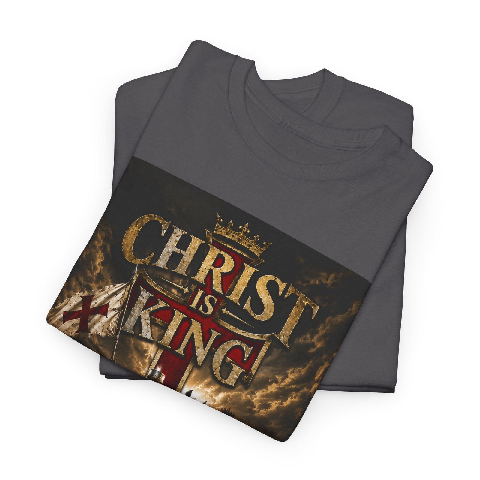 Christ Is King T‑Shirt — Christian Faith Battle Graphic Tee - Image 111