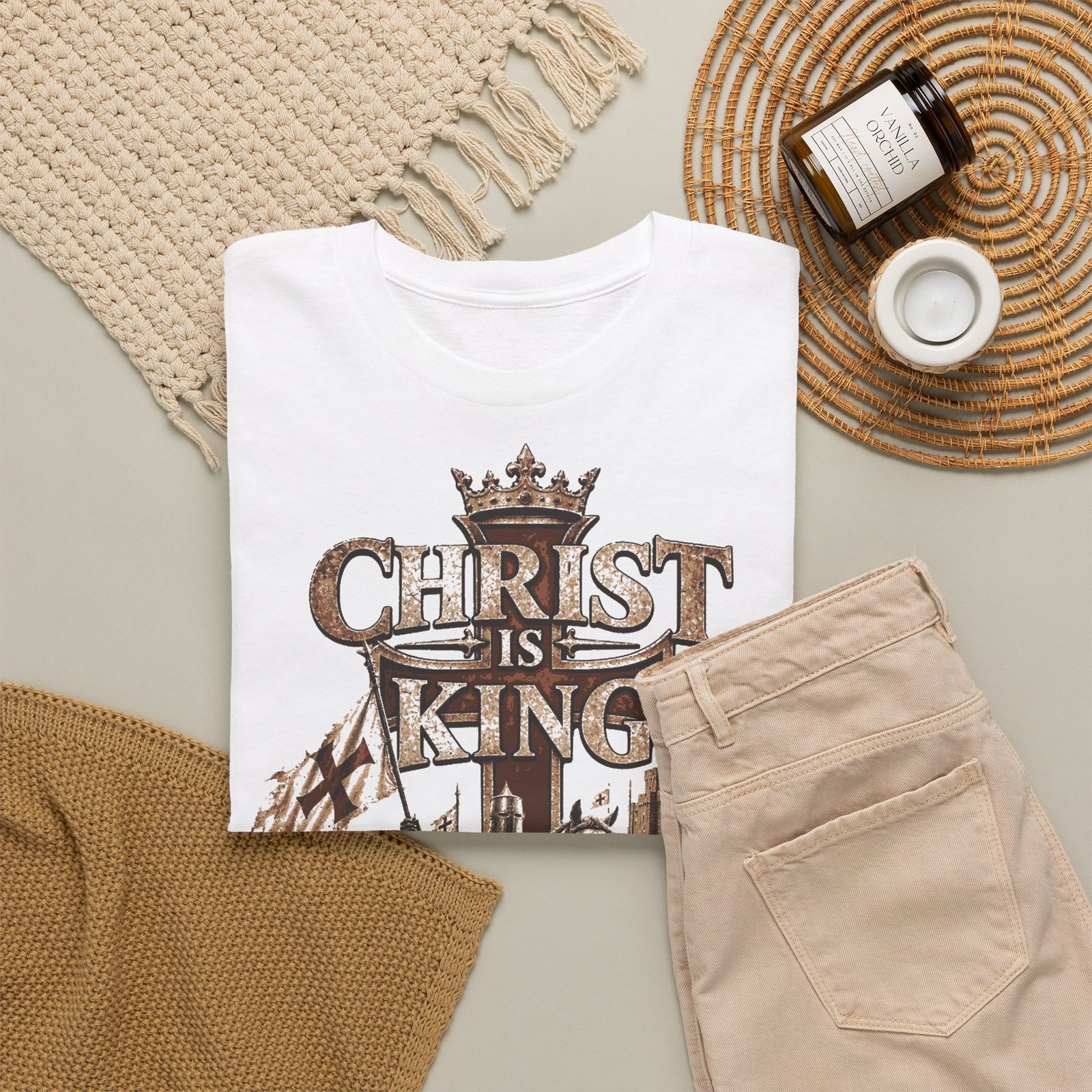 Christ Is King T‑Shirt — Medieval Crusader Faith Graphic Tee - Image 5