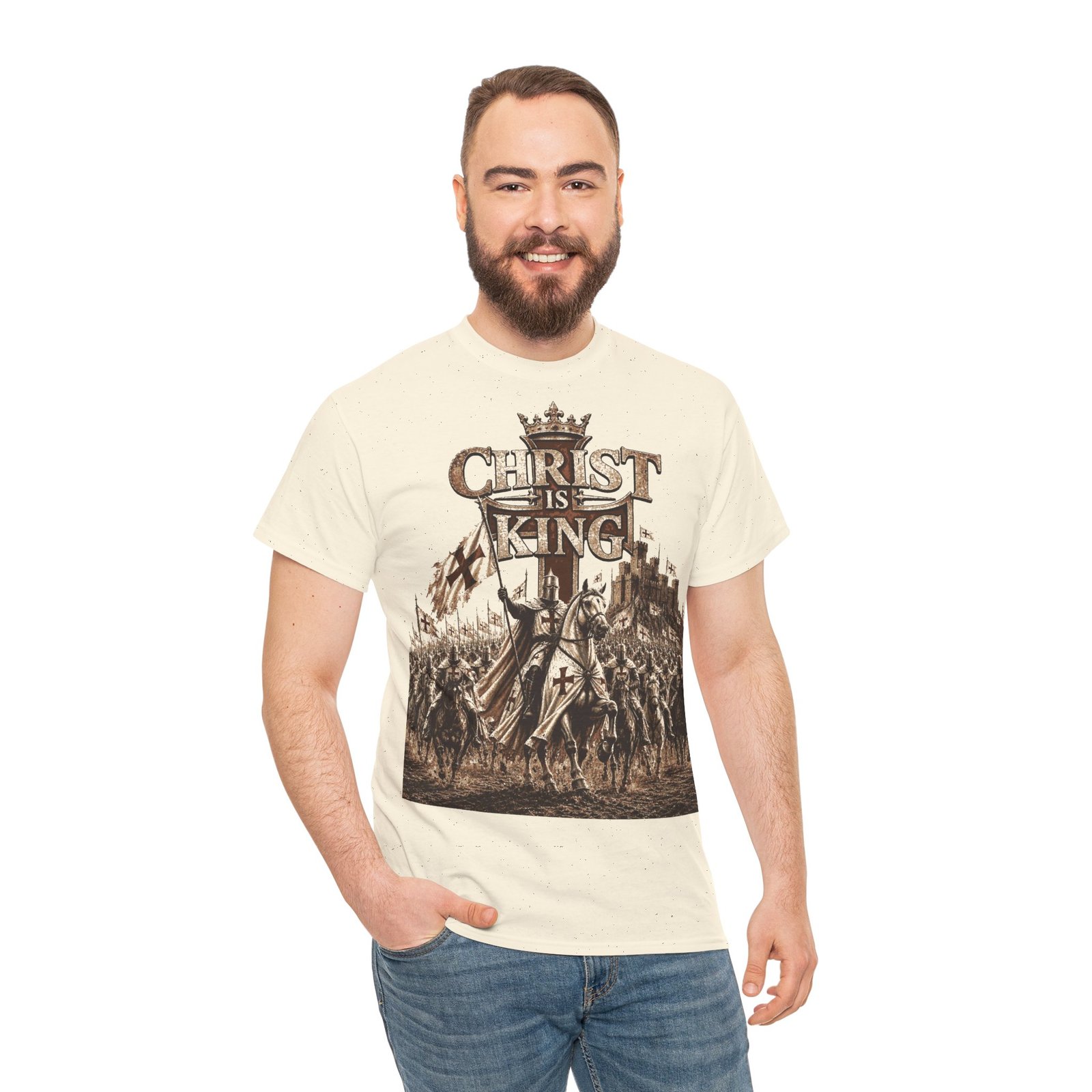 Christ Is King T‑Shirt — Medieval Crusader Faith Graphic Tee - Image 57