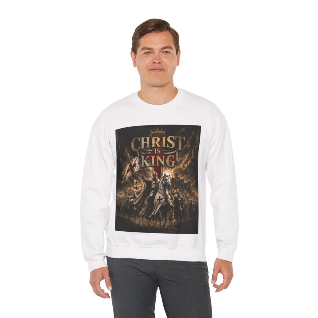 Crewneck Sweatshirt - "Christ Is King" Knights Crusader