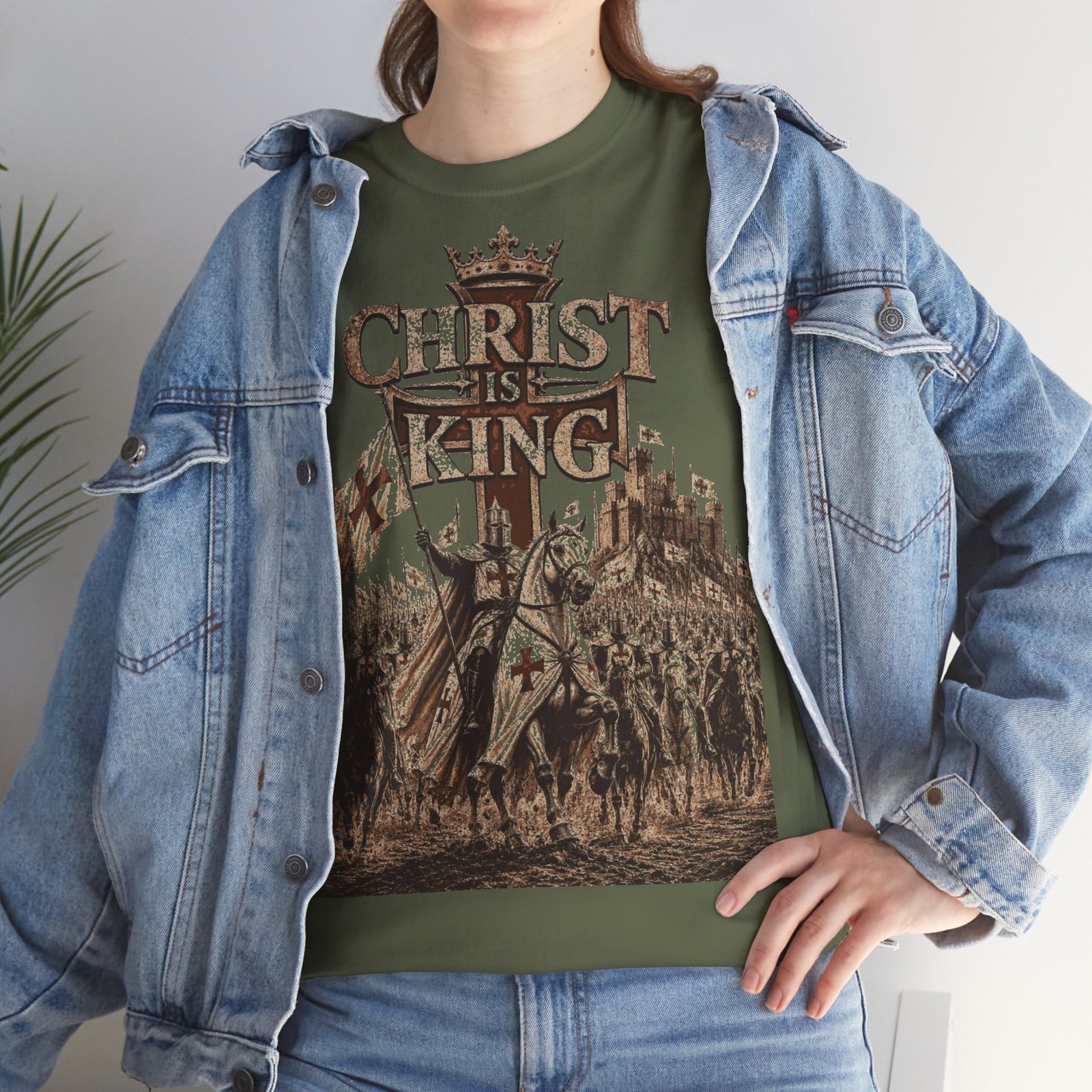 Christ Is King T‑Shirt — Medieval Crusader Faith Graphic Tee - Image 78