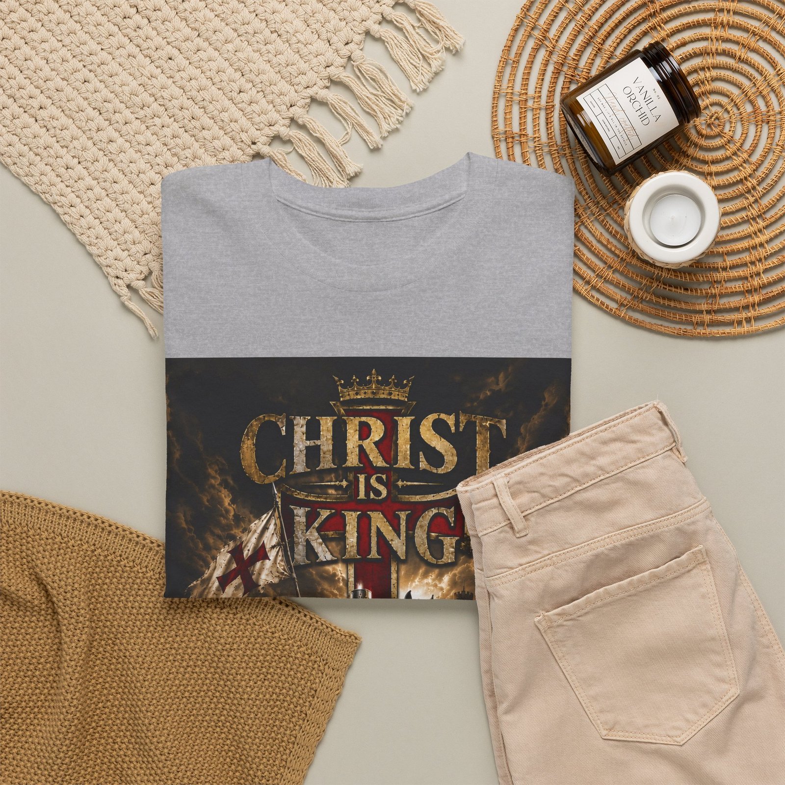 Christ Is King T‑Shirt — Christian Faith Battle Graphic Tee - Image 49