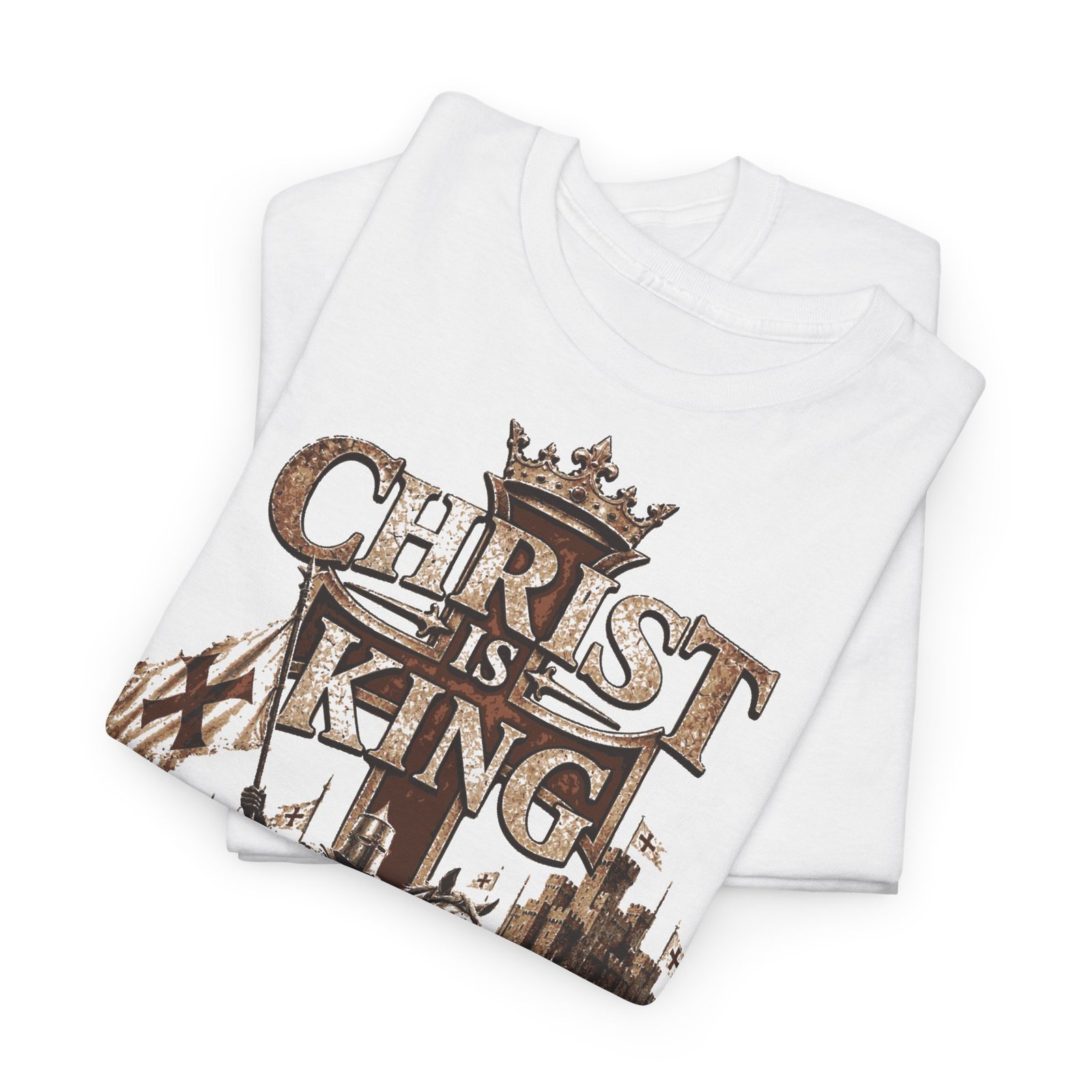 Christ Is King T‑Shirt — Medieval Crusader Faith Graphic Tee - Image 4