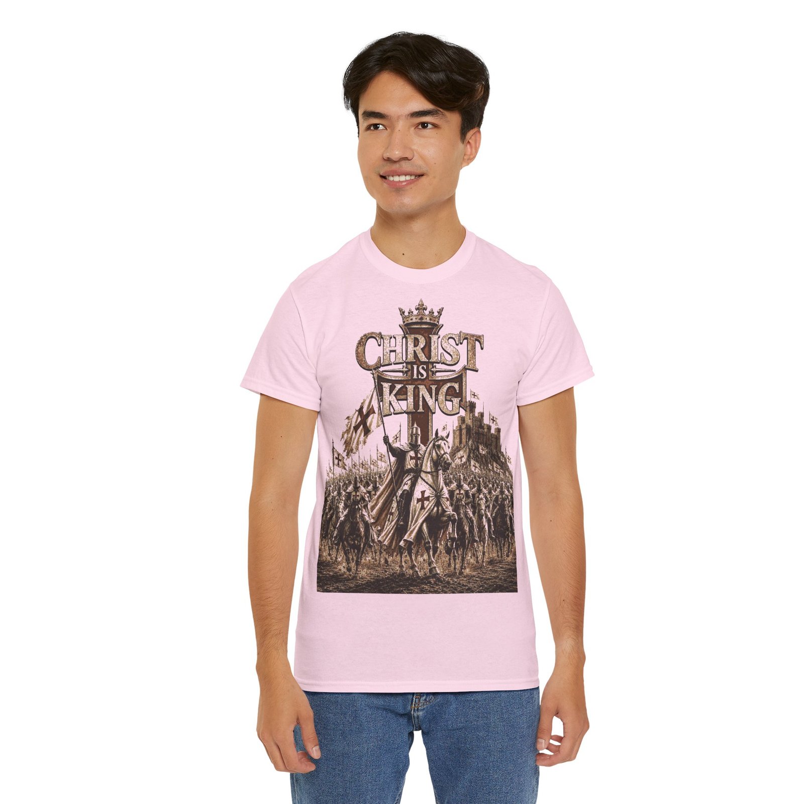 Christ Is King T‑Shirt — Medieval Crusader Faith Graphic Tee - Image 145