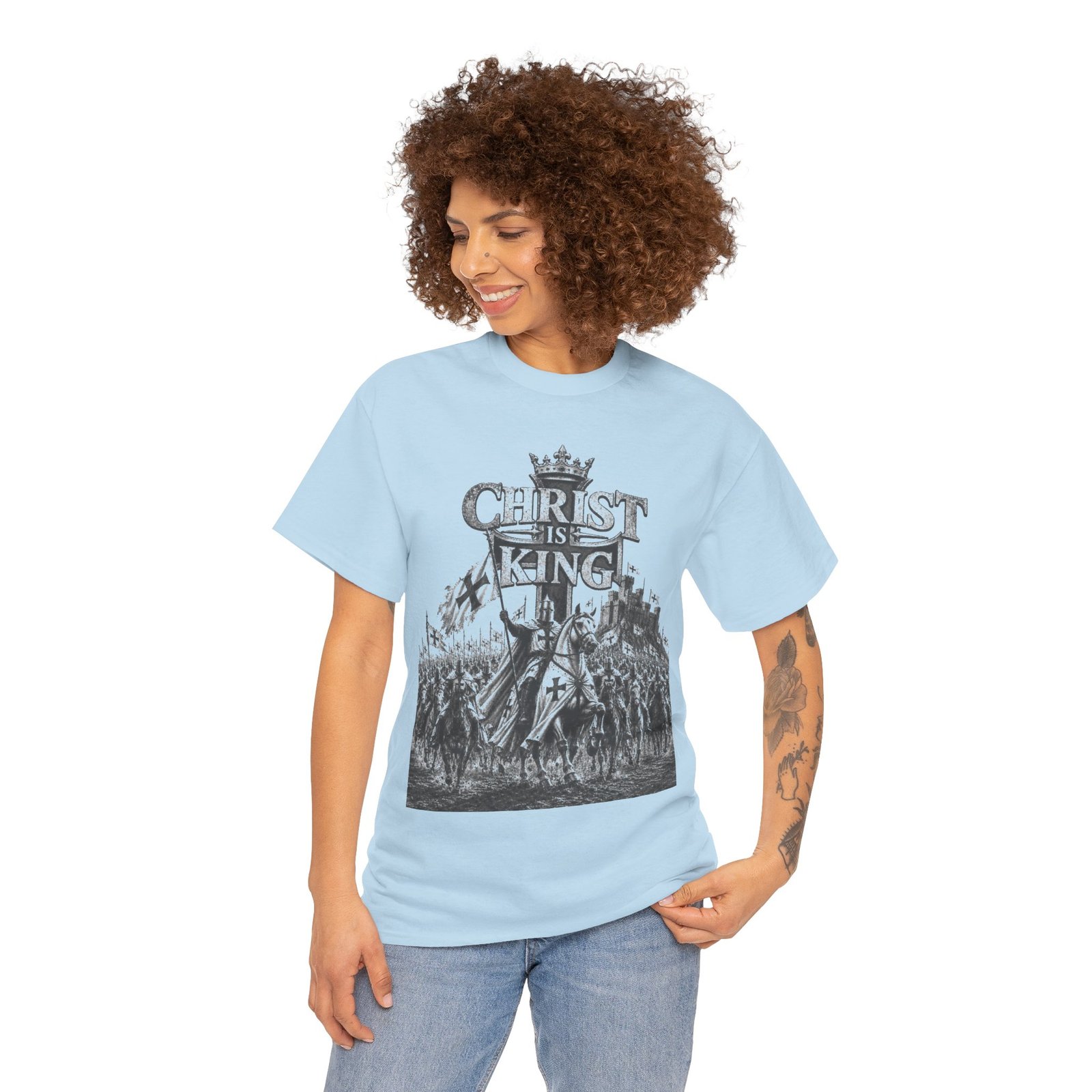 Christ Is King T-Shirt — Vintage Christian Faith Tee - Image 110