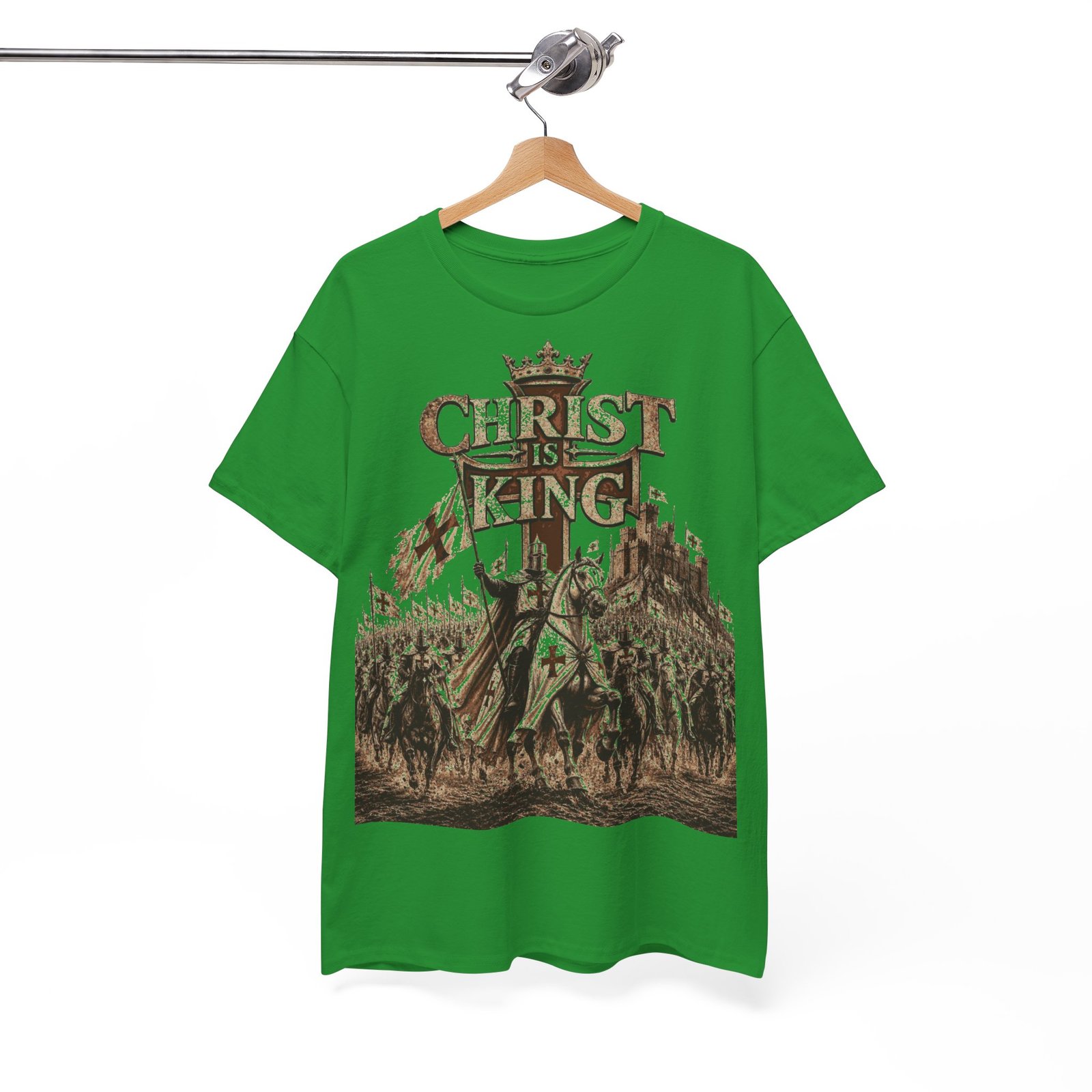 Christ Is King T‑Shirt — Medieval Crusader Faith Graphic Tee - Image 87
