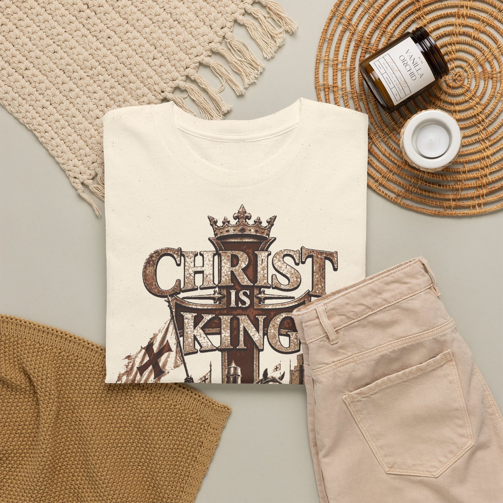 Christ Is King T‑Shirt — Medieval Crusader Faith Graphic Tee - Image 53