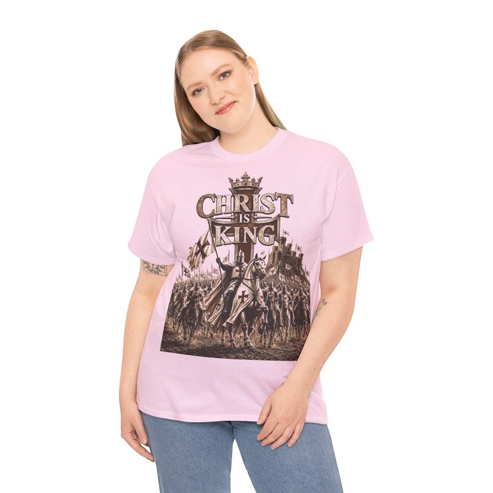 Christ Is King T‑Shirt — Medieval Crusader Faith Graphic Tee - Image 139