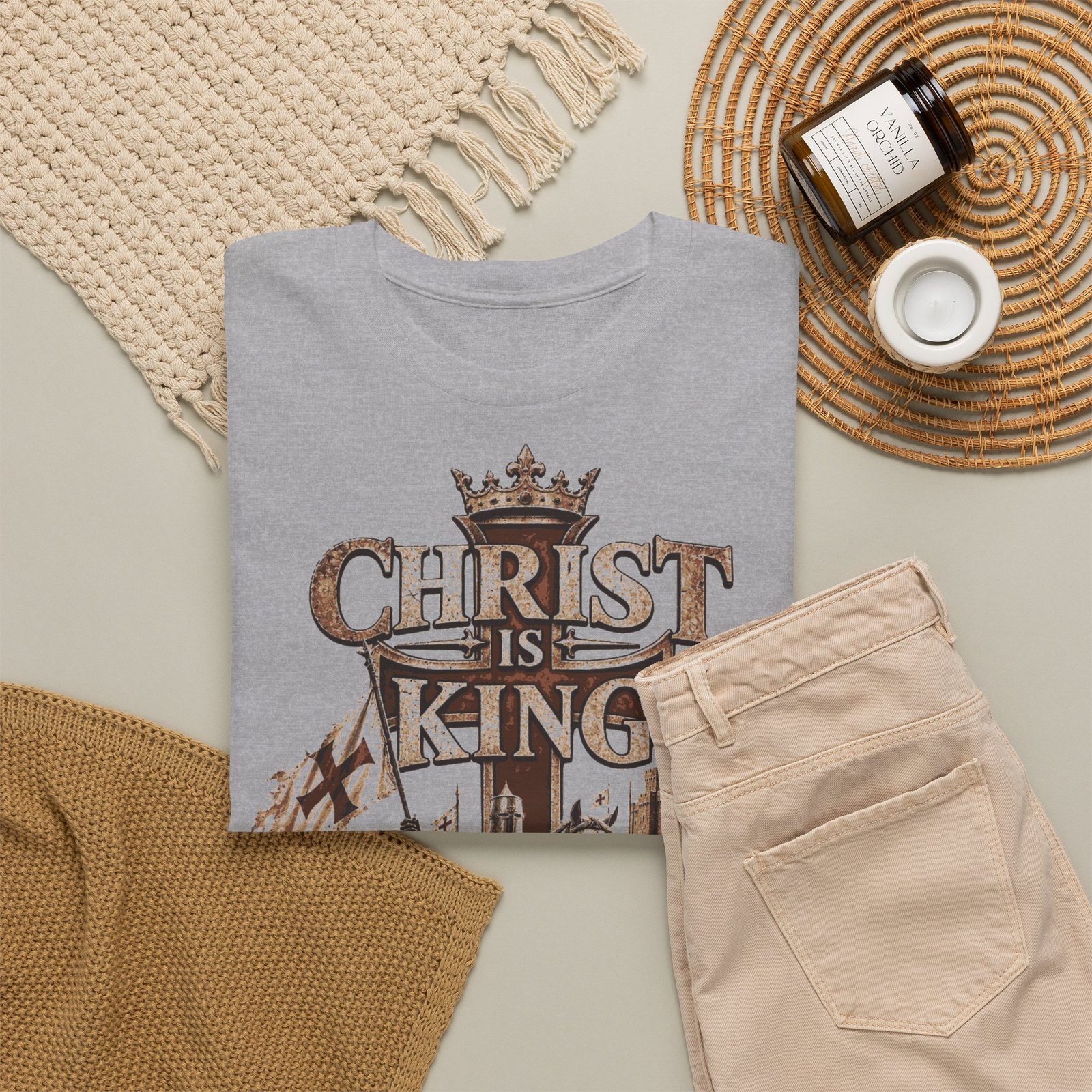 Christ Is King T‑Shirt — Medieval Crusader Faith Graphic Tee - Image 37