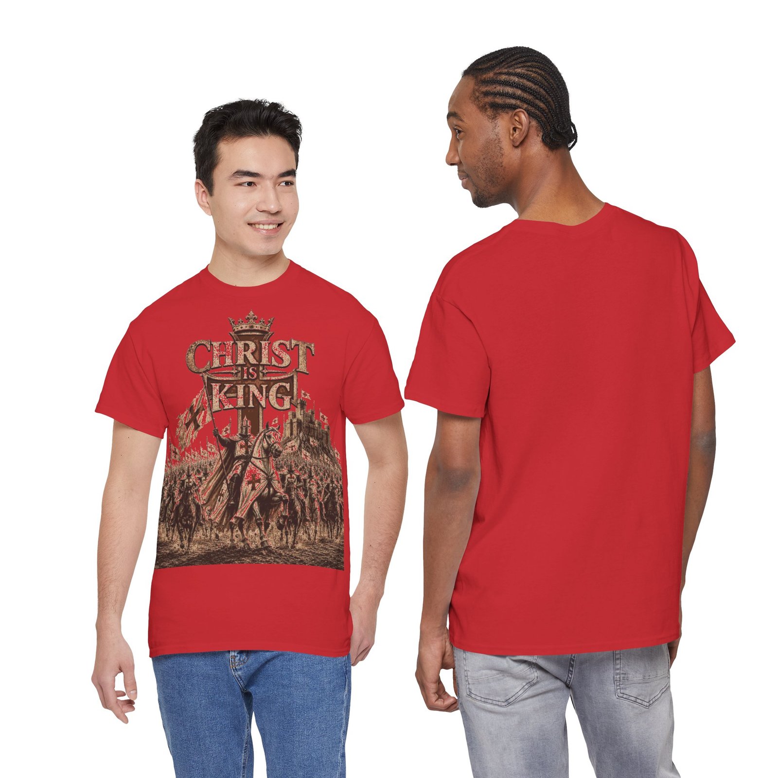 Christ Is King T‑Shirt — Medieval Crusader Faith Graphic Tee - Image 159