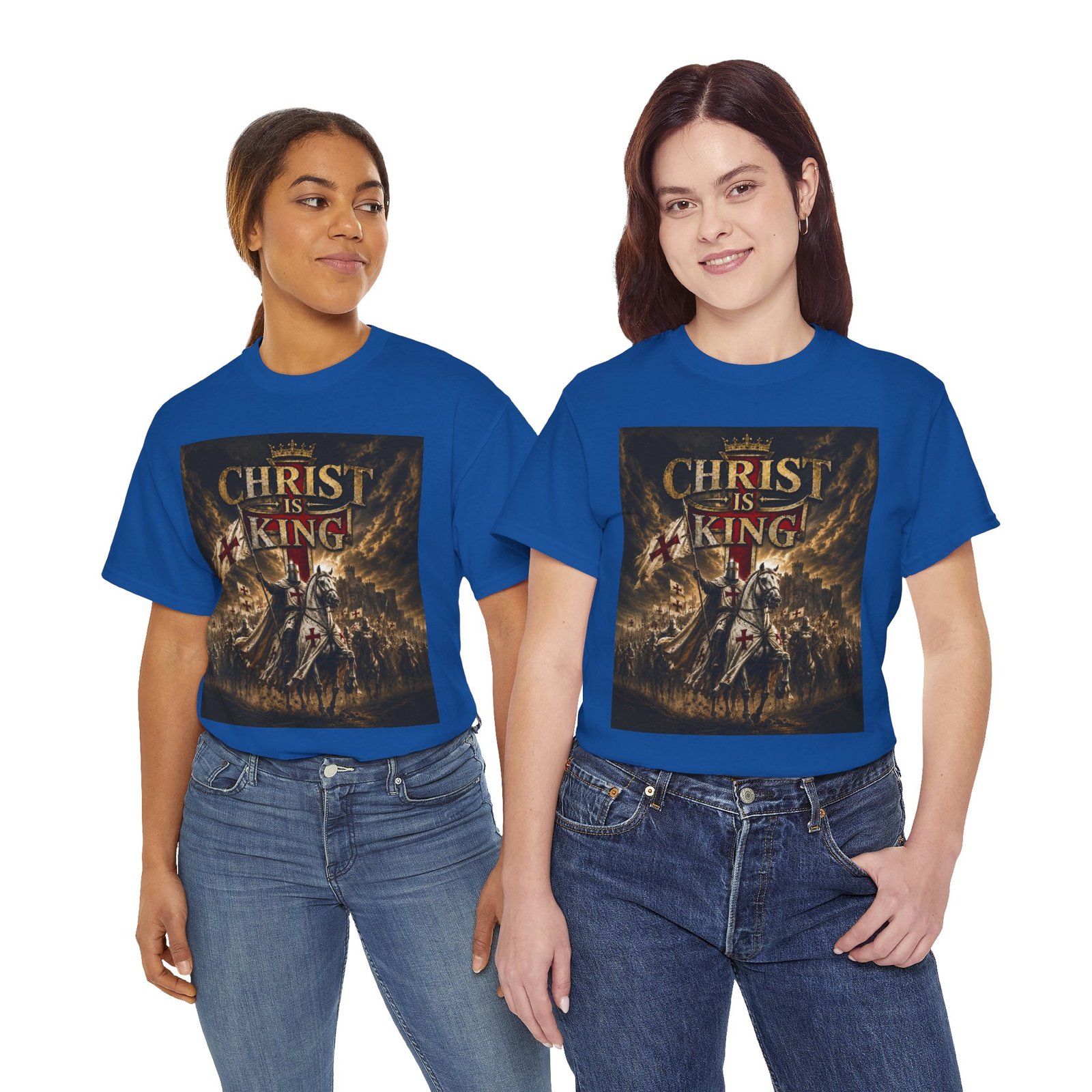 Christ Is King T‑Shirt — Christian Faith Battle Graphic Tee - Image 128