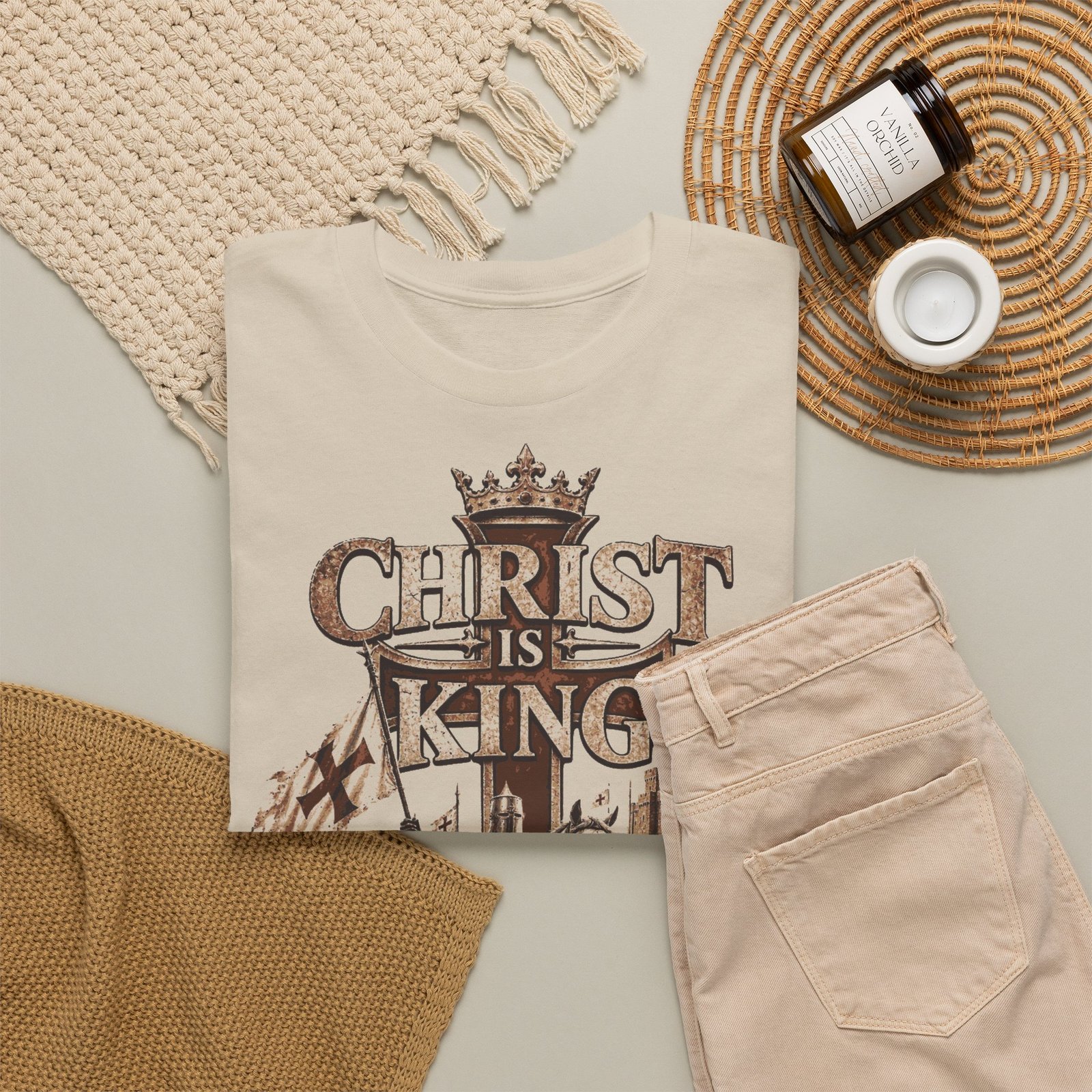 Christ Is King T‑Shirt — Medieval Crusader Faith Graphic Tee - Image 21