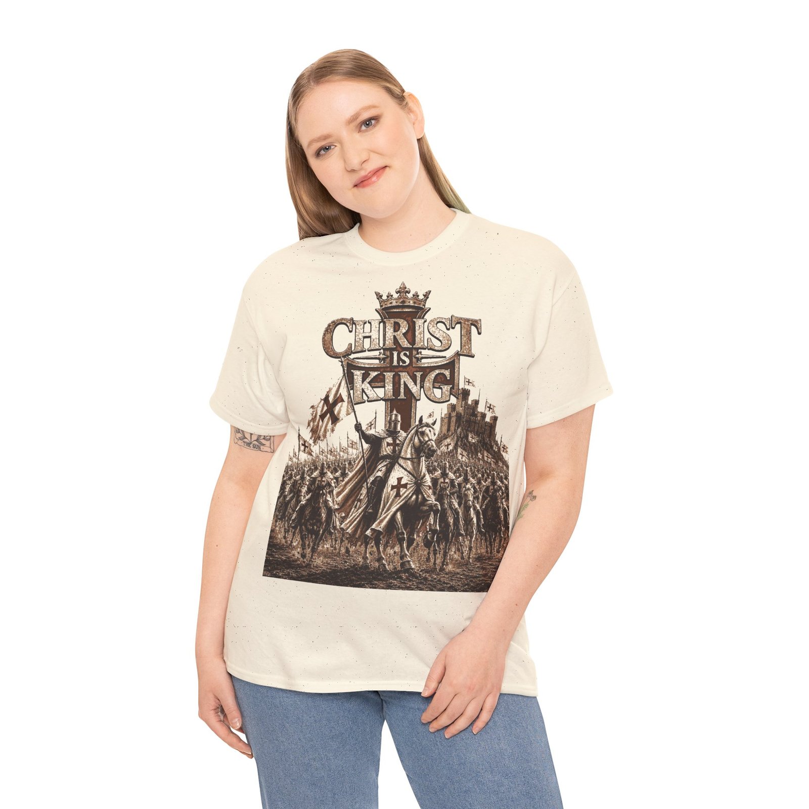 Christ Is King T‑Shirt — Medieval Crusader Faith Graphic Tee - Image 59