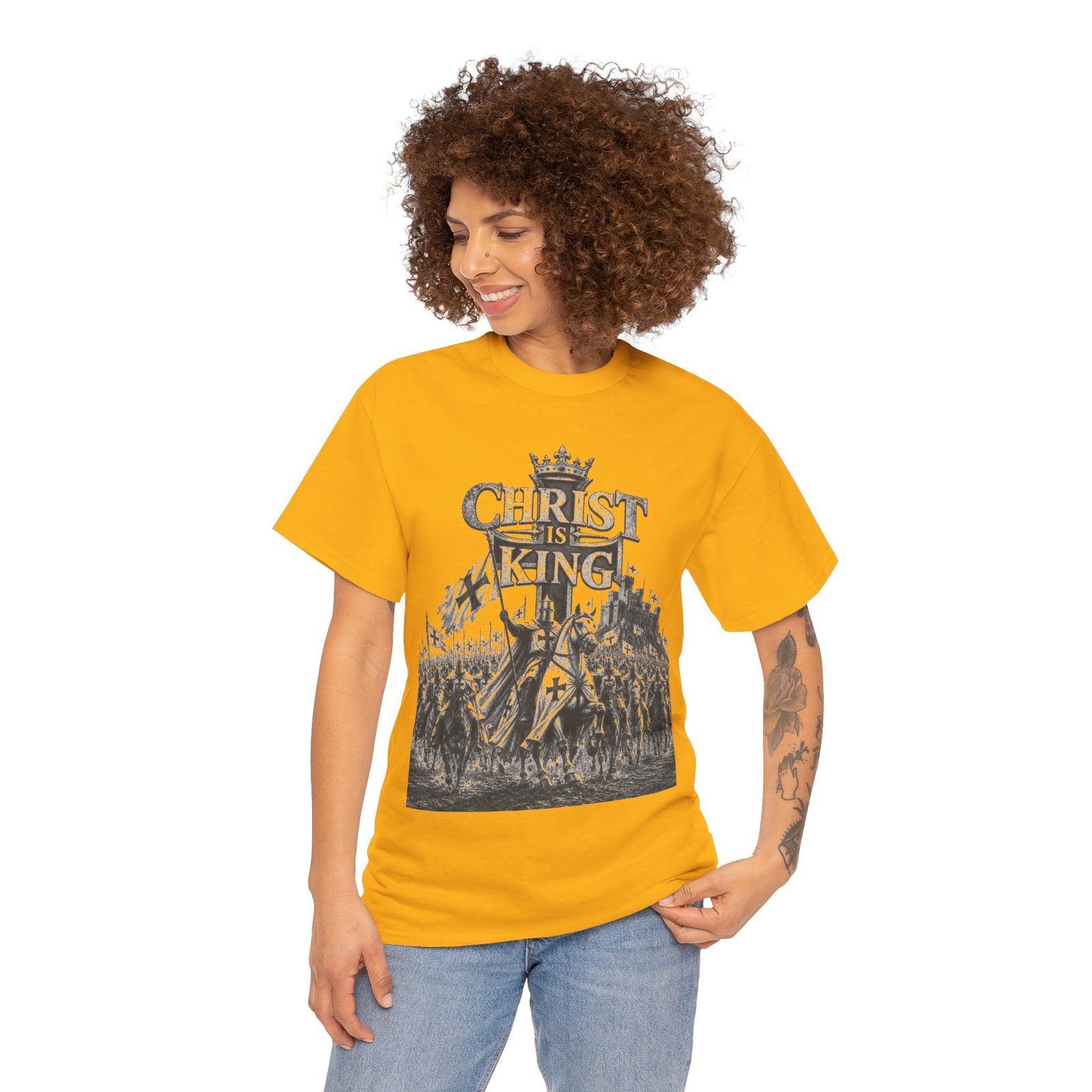 Christ Is King T-Shirt — Vintage Christian Faith Tee - Image 76