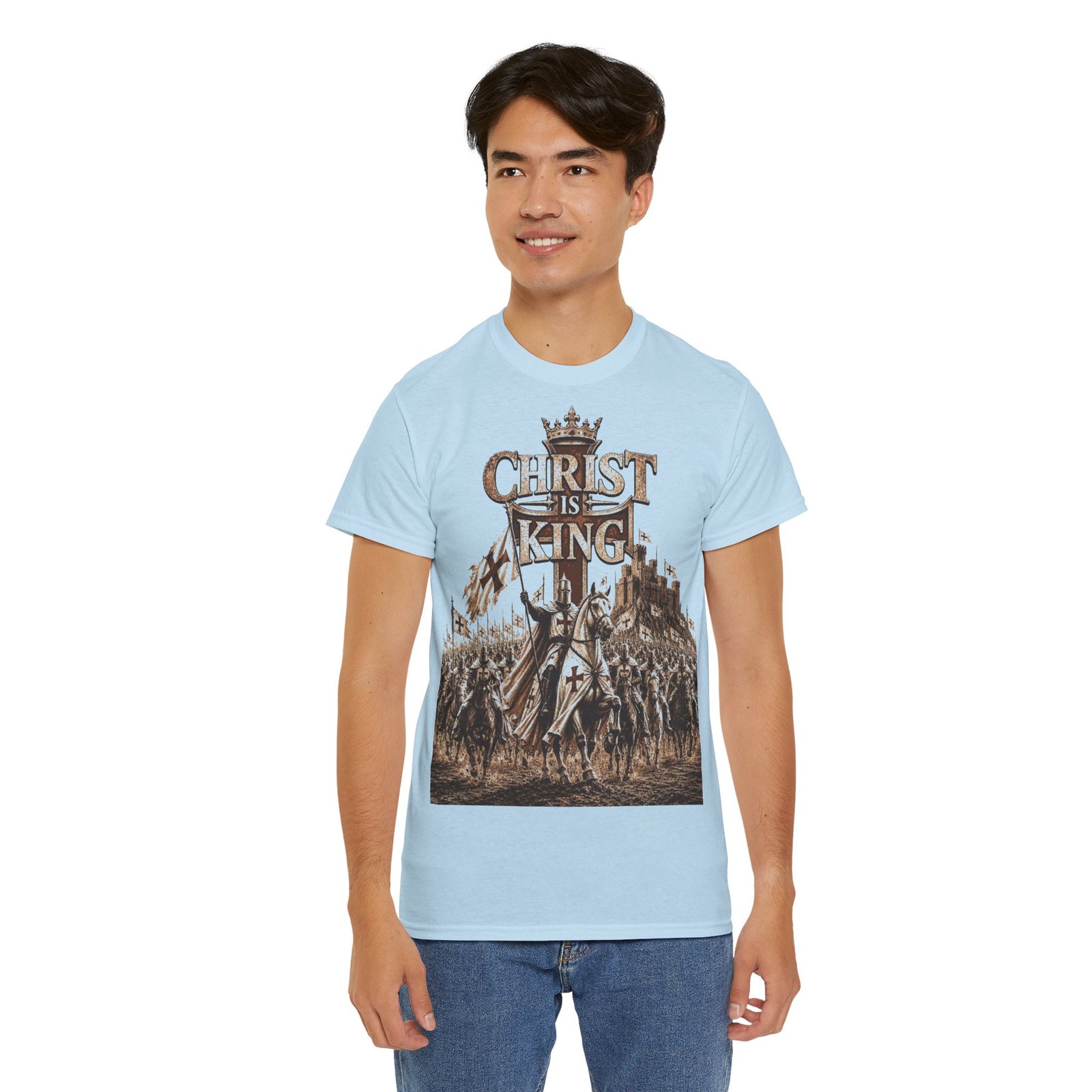 Christ Is King T‑Shirt — Medieval Crusader Faith Graphic Tee - Image 113