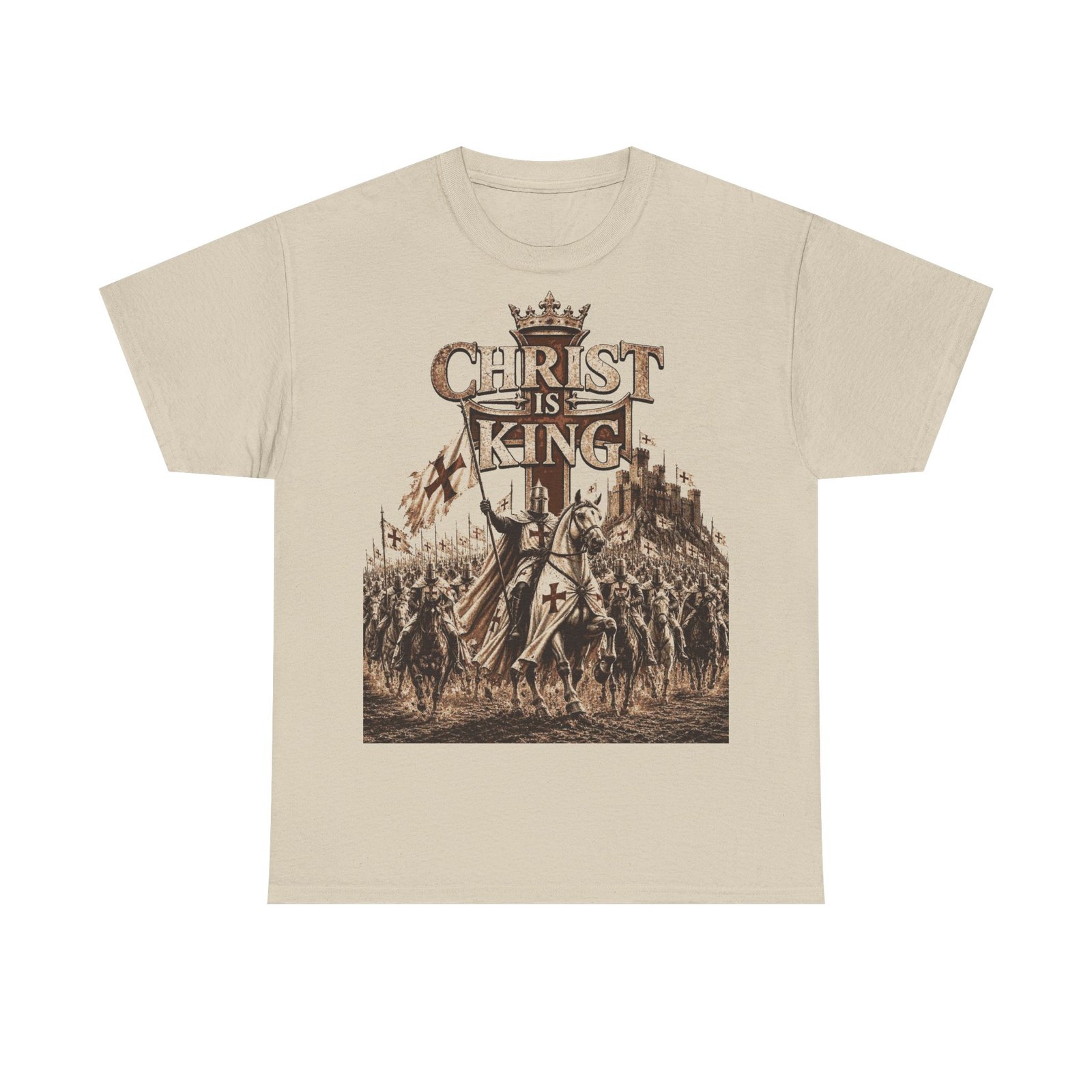 Christ Is King T‑Shirt — Medieval Crusader Faith Graphic Tee - Image 32