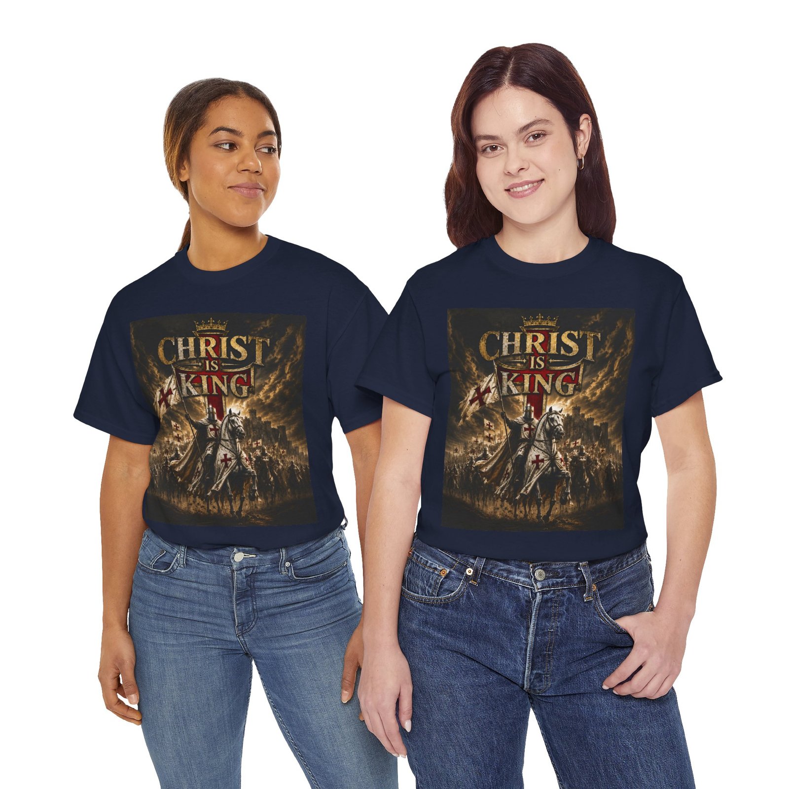 Christ Is King T‑Shirt — Christian Faith Battle Graphic Tee - Image 139