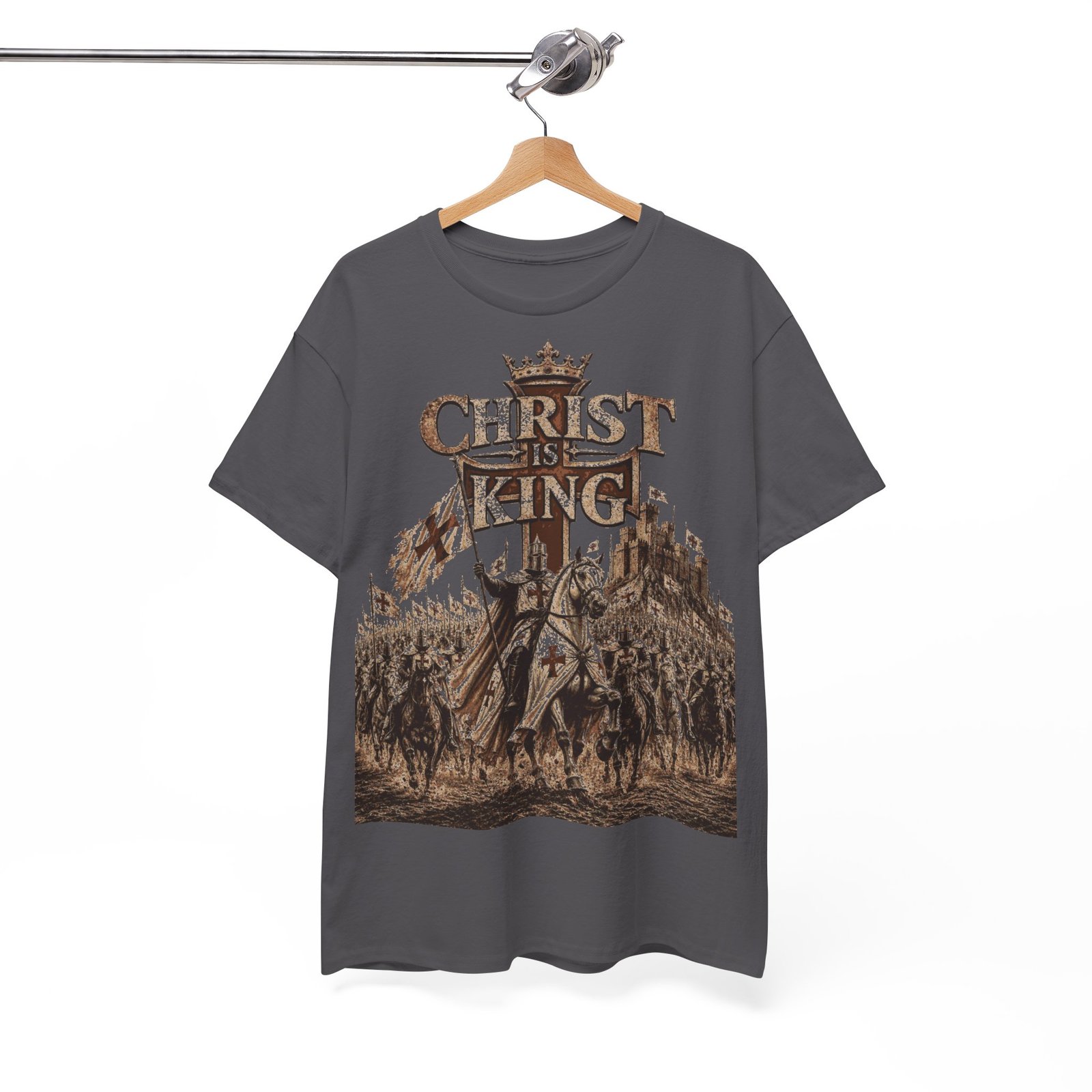 Christ Is King T‑Shirt — Medieval Crusader Faith Graphic Tee - Image 119