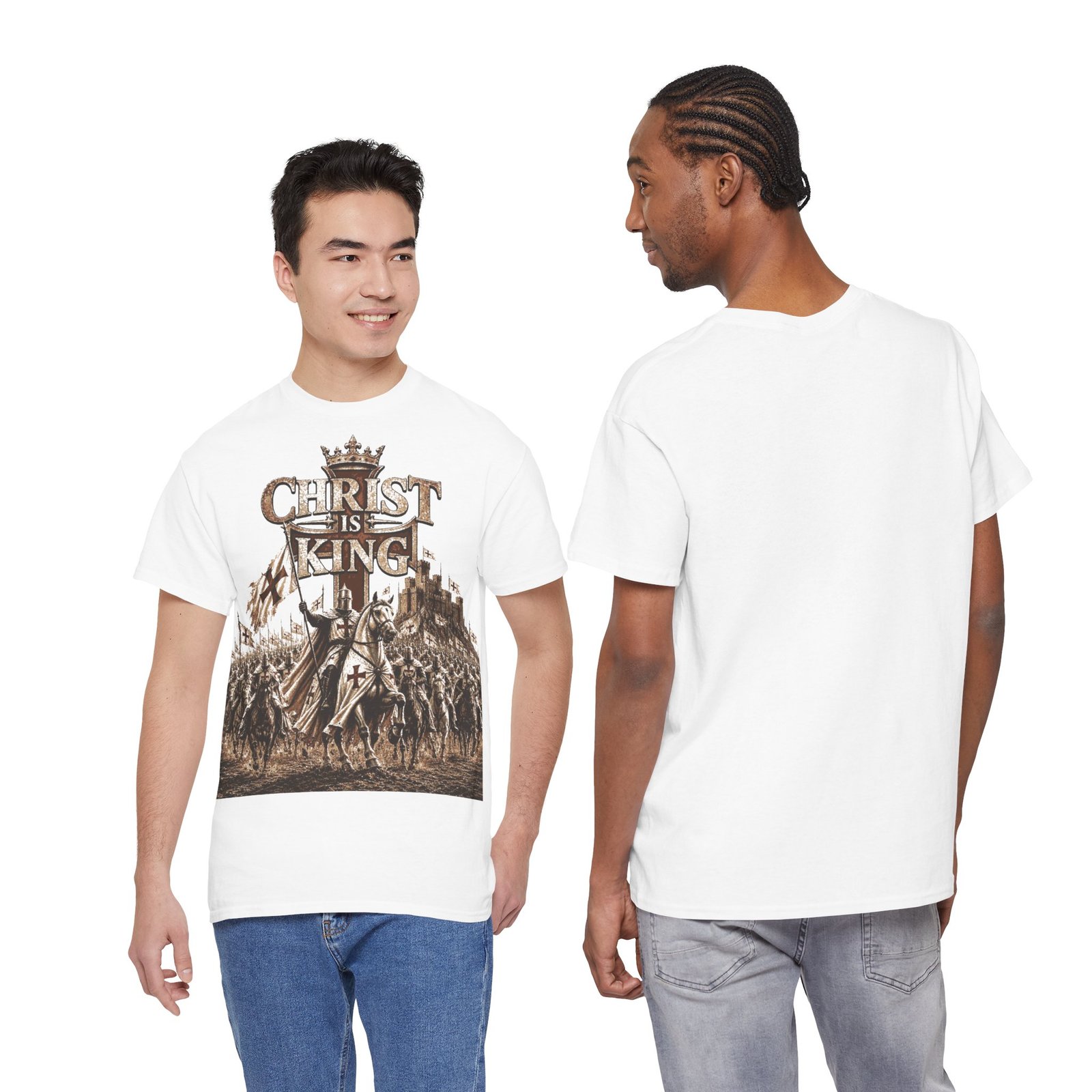 Christ Is King T‑Shirt — Medieval Crusader Faith Graphic Tee - Image 15