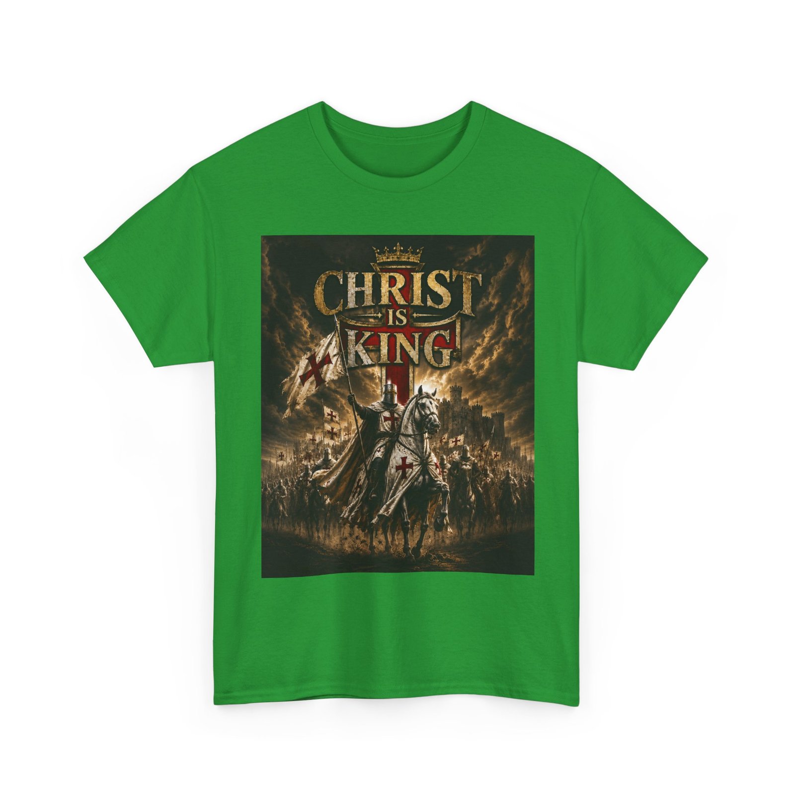 Christ Is King T‑Shirt — Christian Faith Battle Graphic Tee - Image 86