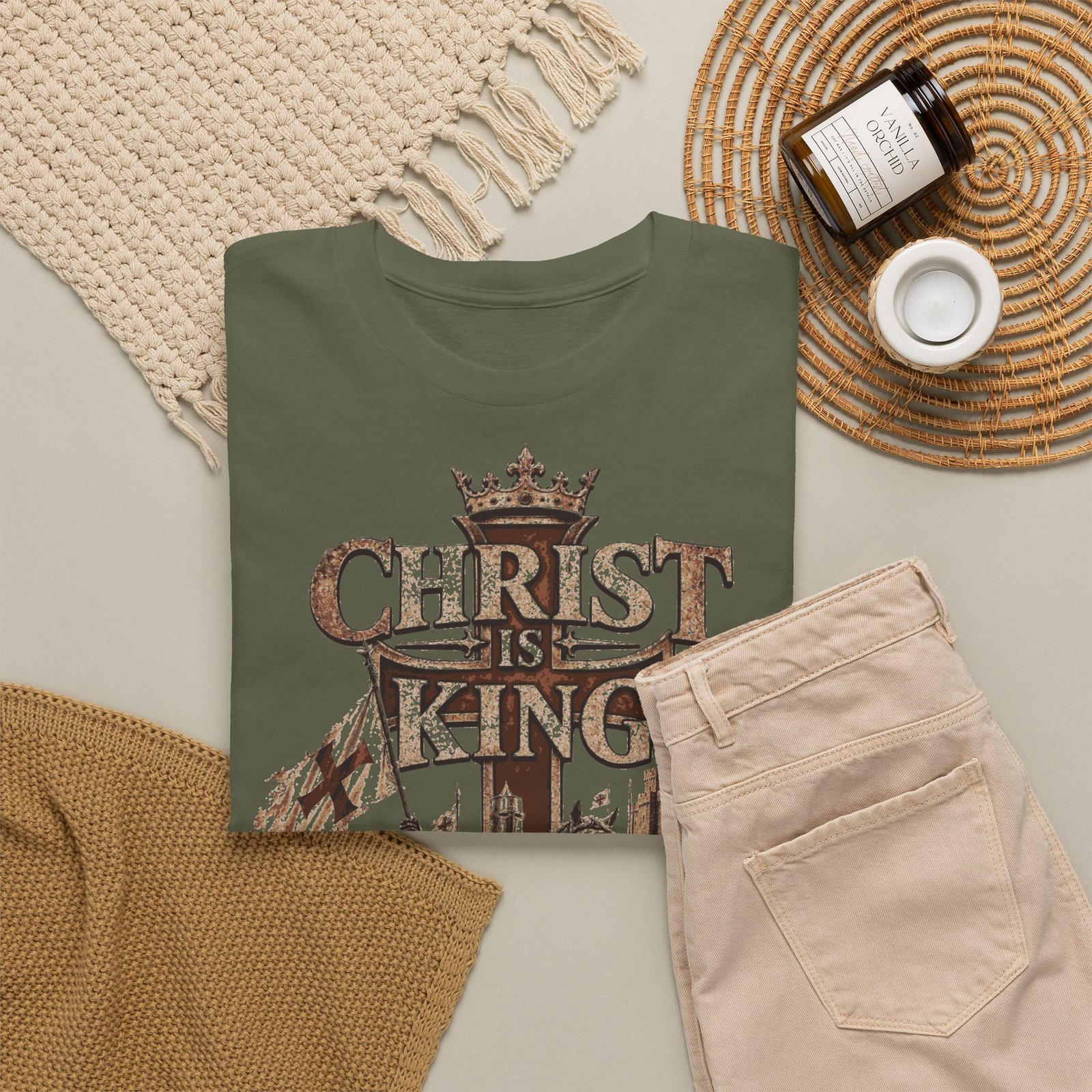 Christ Is King T‑Shirt — Medieval Crusader Faith Graphic Tee - Image 69