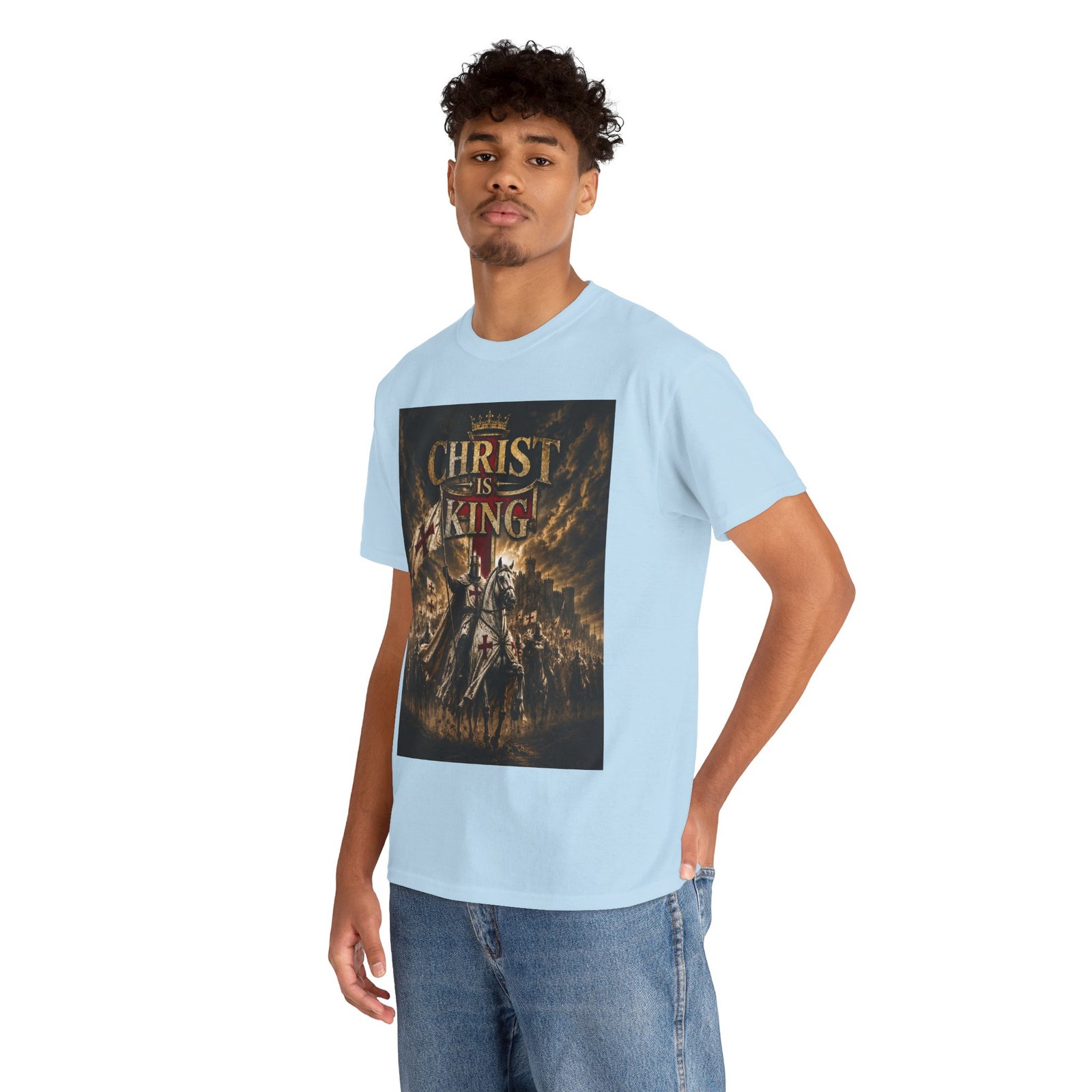 Christ Is King T‑Shirt — Christian Faith Battle Graphic Tee - Image 100