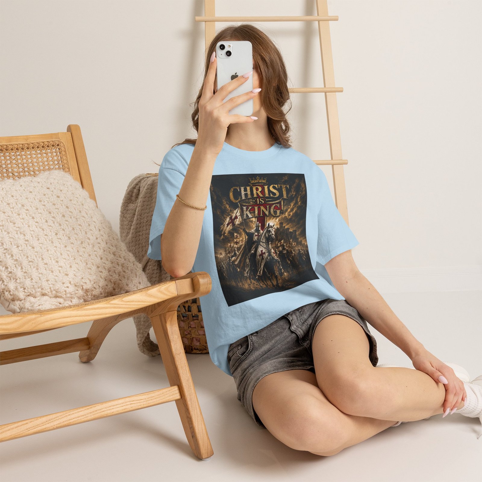 Christ Is King T‑Shirt — Christian Faith Battle Graphic Tee - Image 98