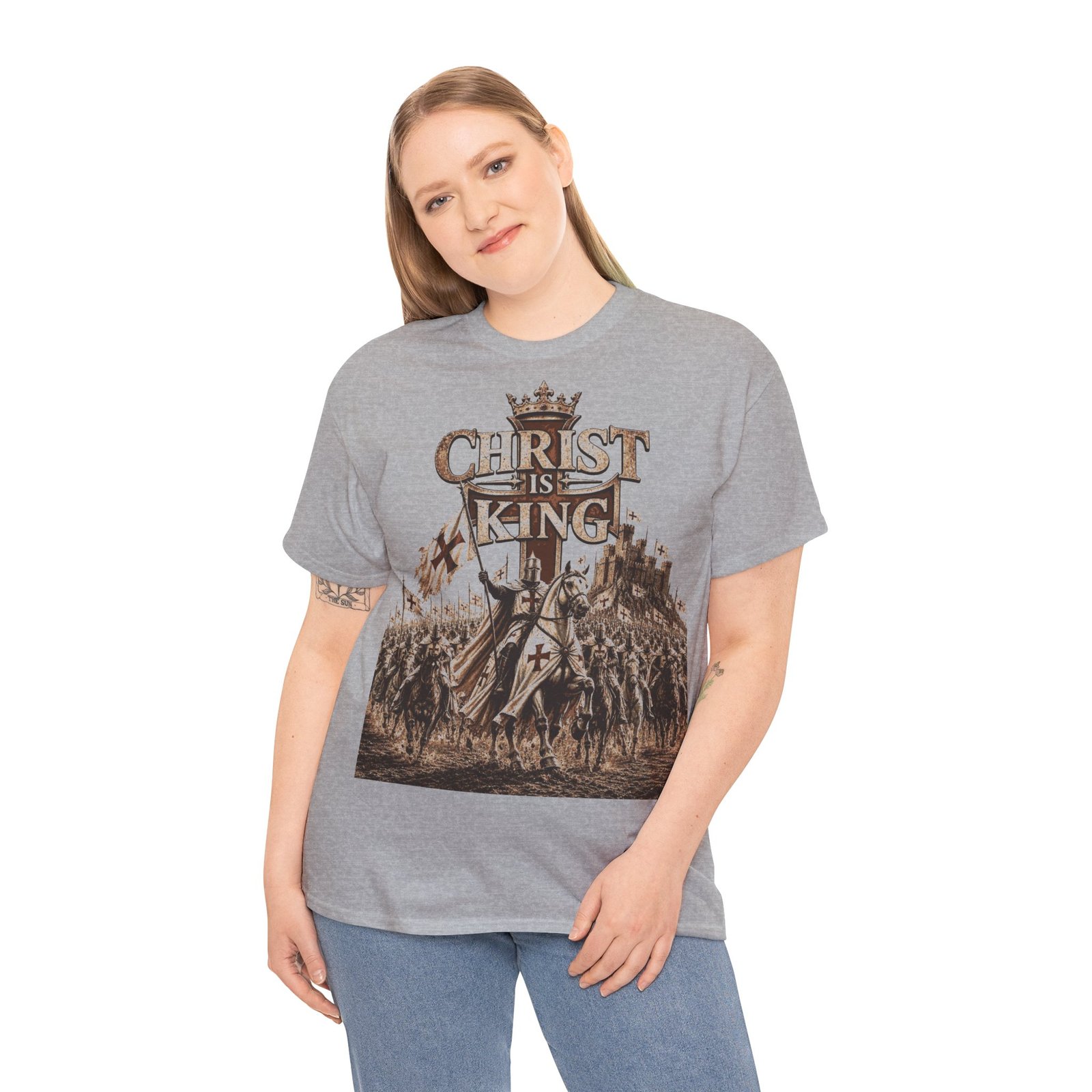 Christ Is King T‑Shirt — Medieval Crusader Faith Graphic Tee - Image 43