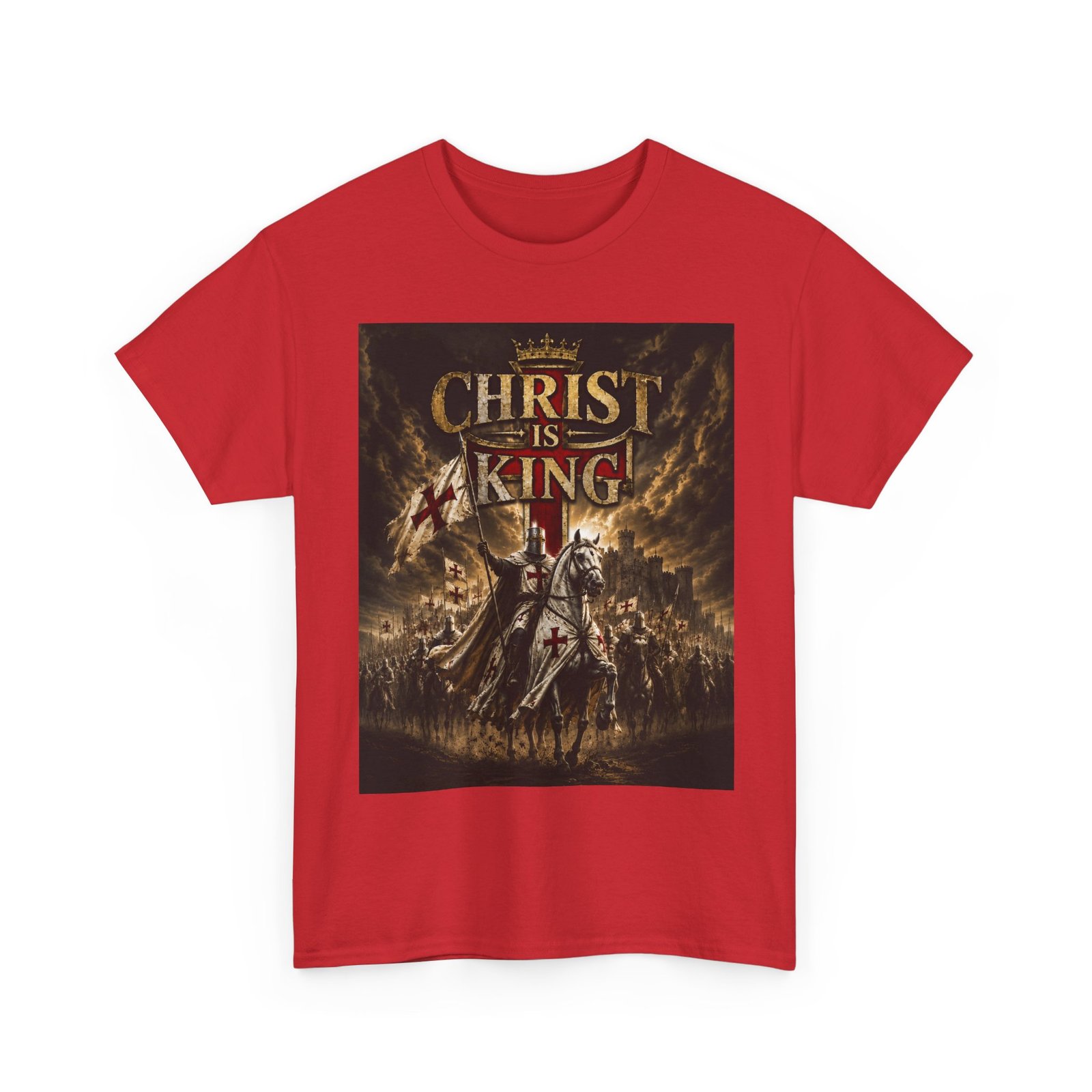 Christ Is King T‑Shirt — Christian Faith Battle Graphic Tee - Image 140