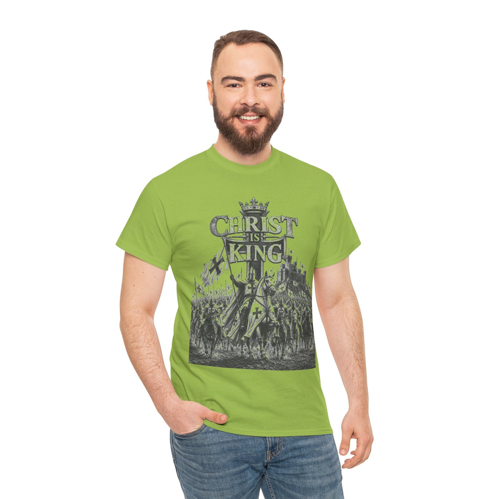 Christ Is King T-Shirt — Vintage Christian Faith Tee - Image 95
