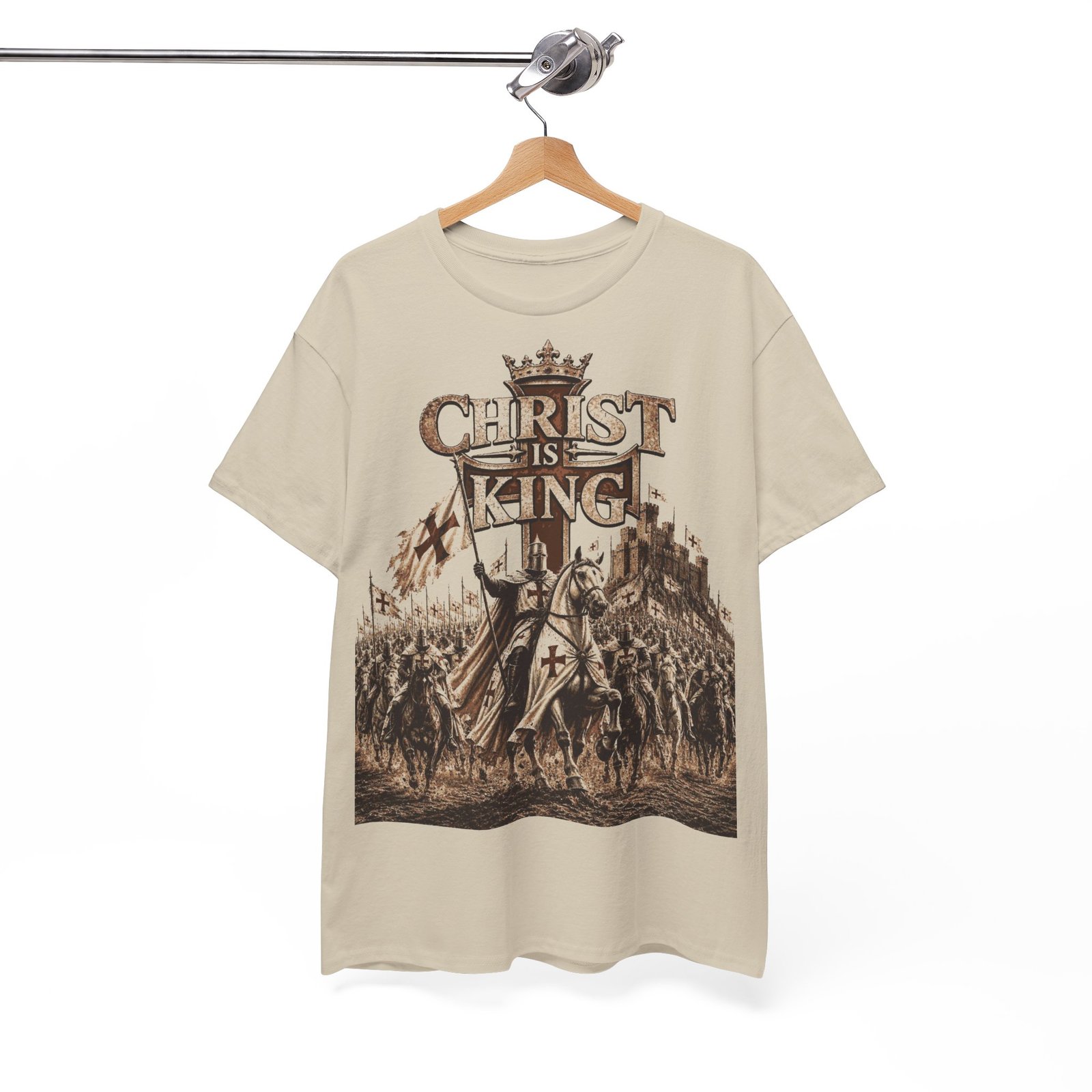 Christ Is King T‑Shirt — Medieval Crusader Faith Graphic Tee - Image 23