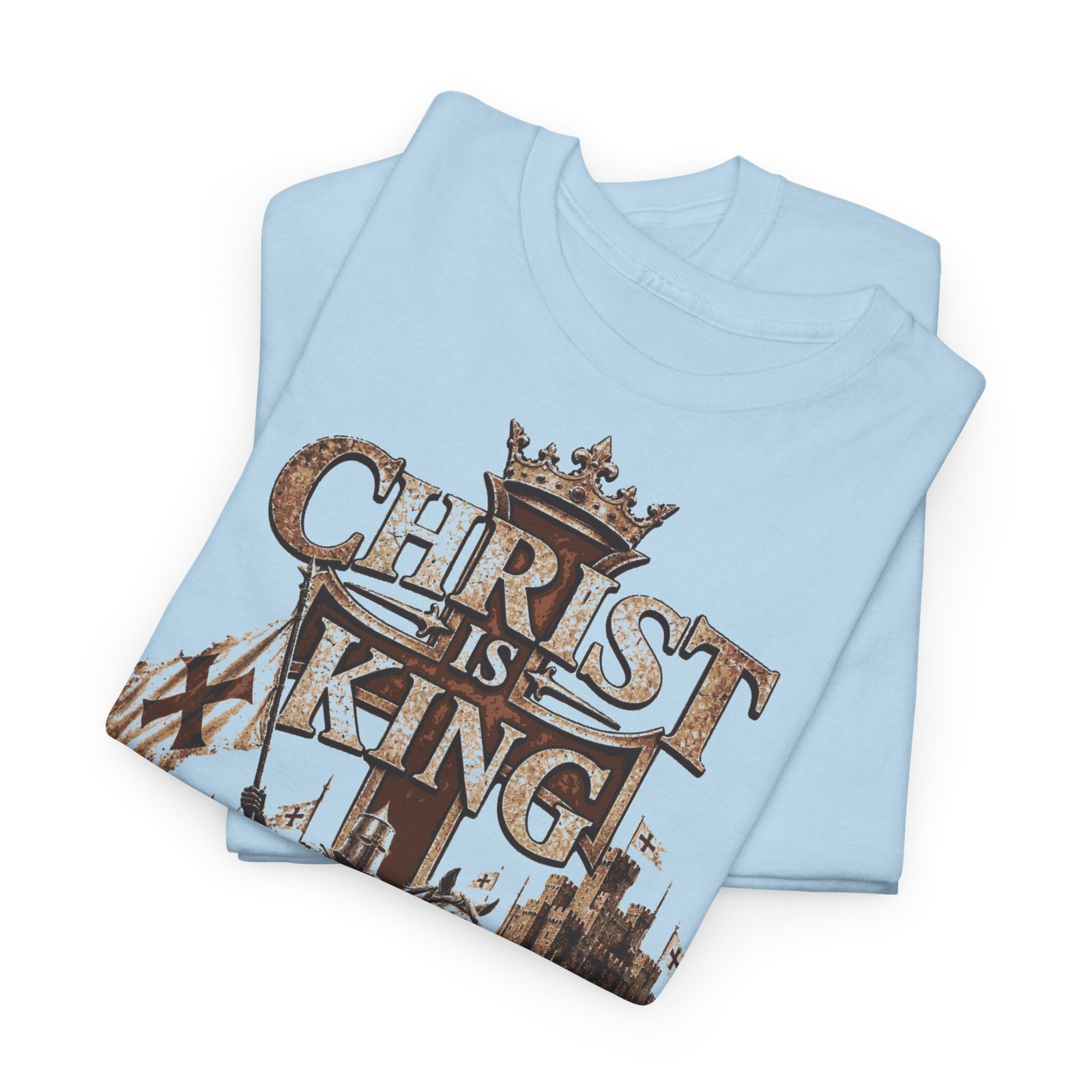 Christ Is King T‑Shirt — Medieval Crusader Faith Graphic Tee - Image 100
