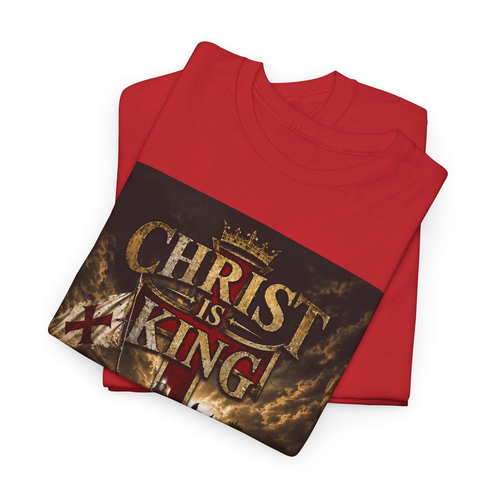 Christ Is King T‑Shirt — Christian Faith Battle Graphic Tee - Image 145
