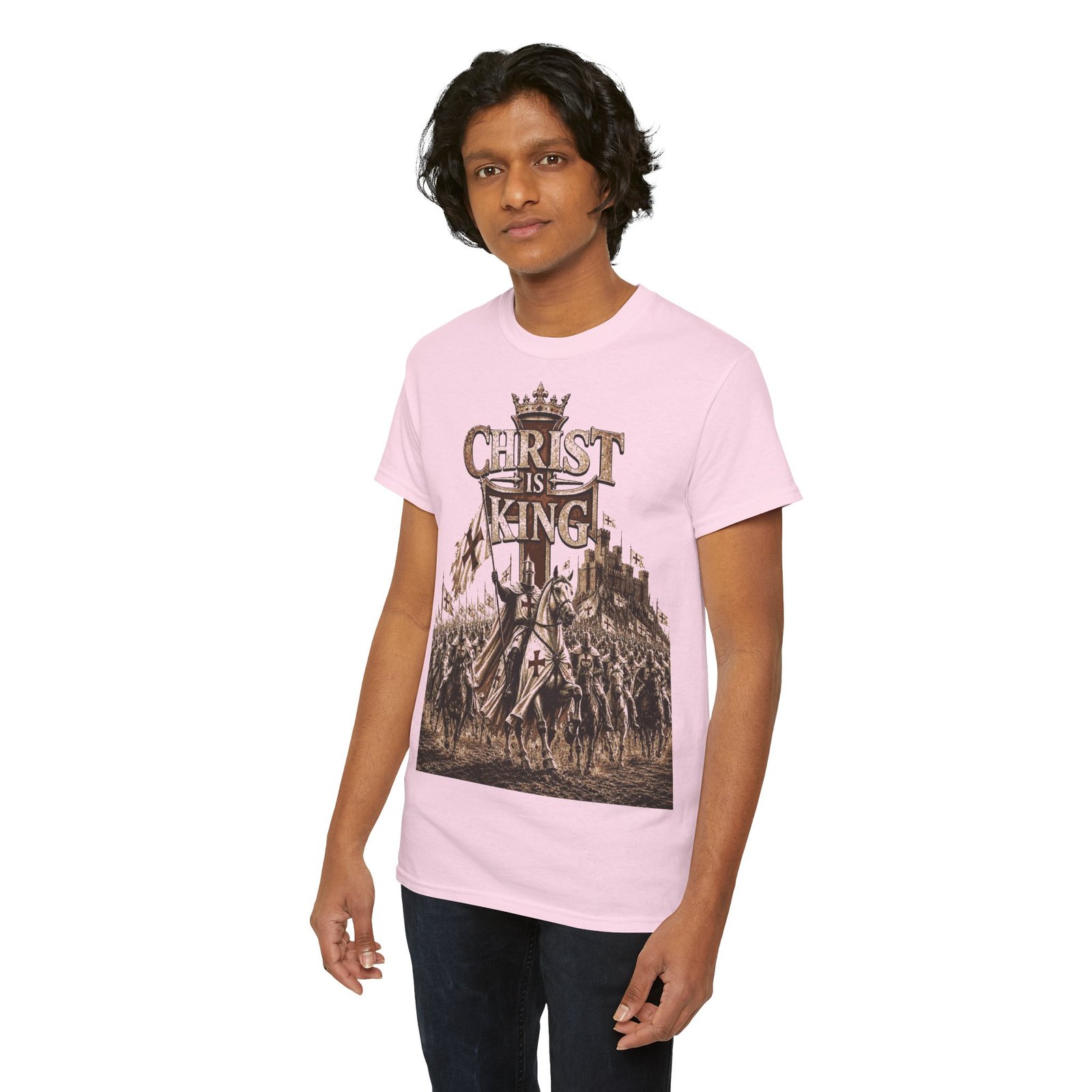 Christ Is King T‑Shirt — Medieval Crusader Faith Graphic Tee - Image 140