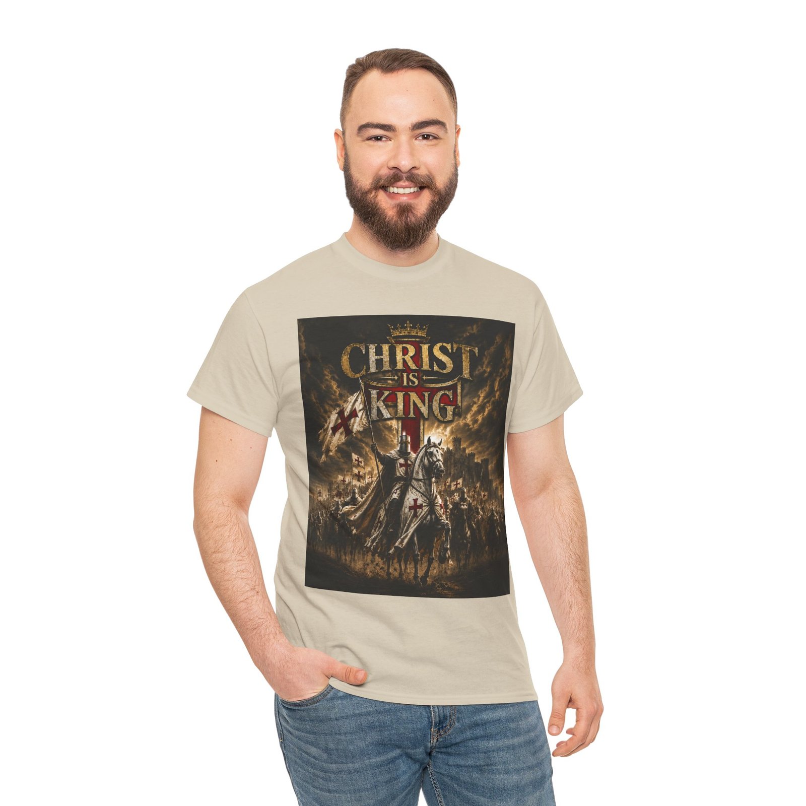 Christ Is King T‑Shirt — Christian Faith Battle Graphic Tee - Image 28