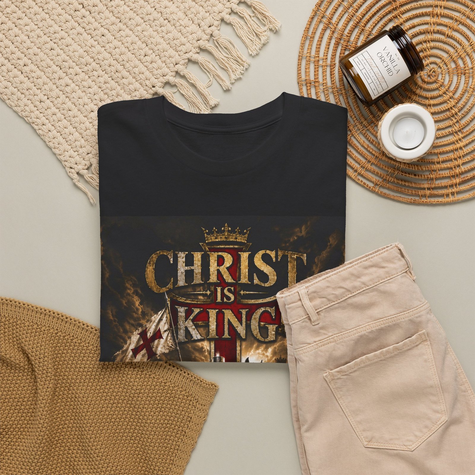 Christ Is King T‑Shirt — Christian Faith Battle Graphic Tee - Image 4