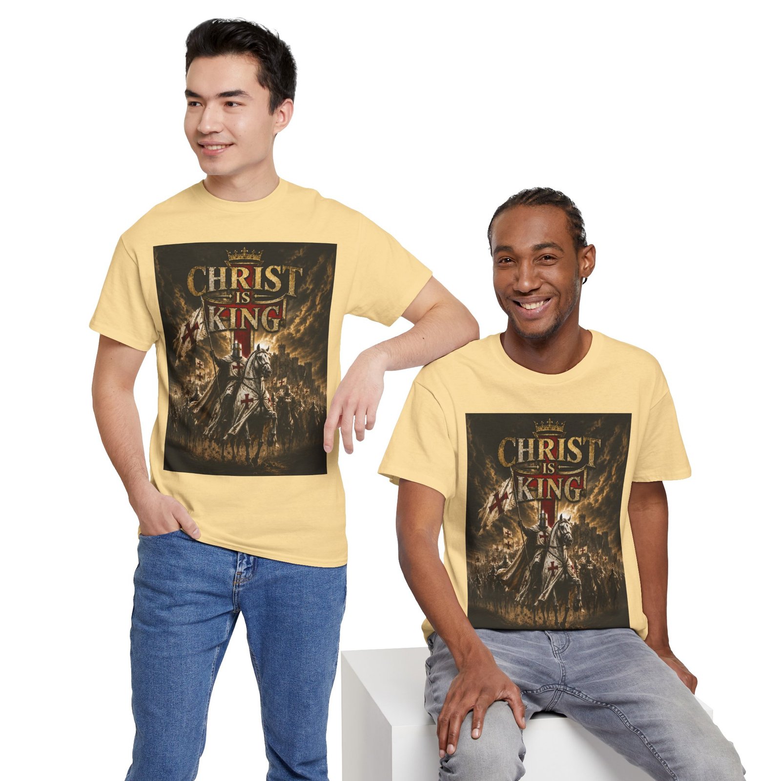 Christ Is King T‑Shirt — Christian Faith Battle Graphic Tee - Image 41