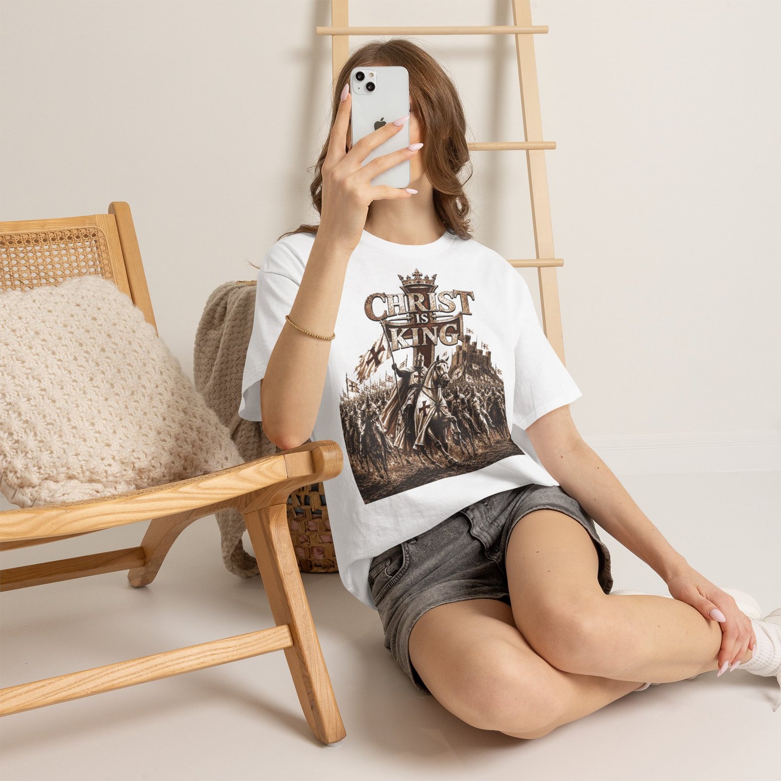 Christ Is King T‑Shirt — Medieval Crusader Faith Graphic Tee - Image 7