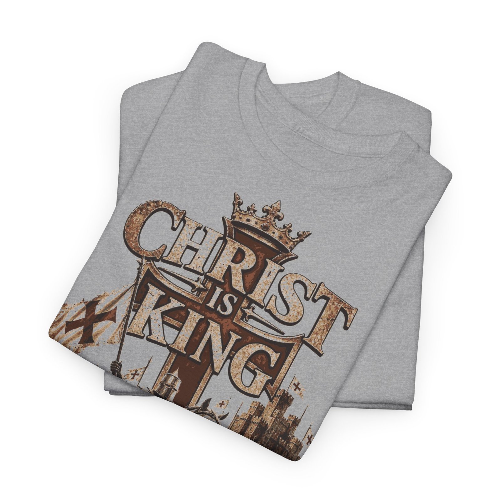 Christ Is King T‑Shirt — Medieval Crusader Faith Graphic Tee - Image 36