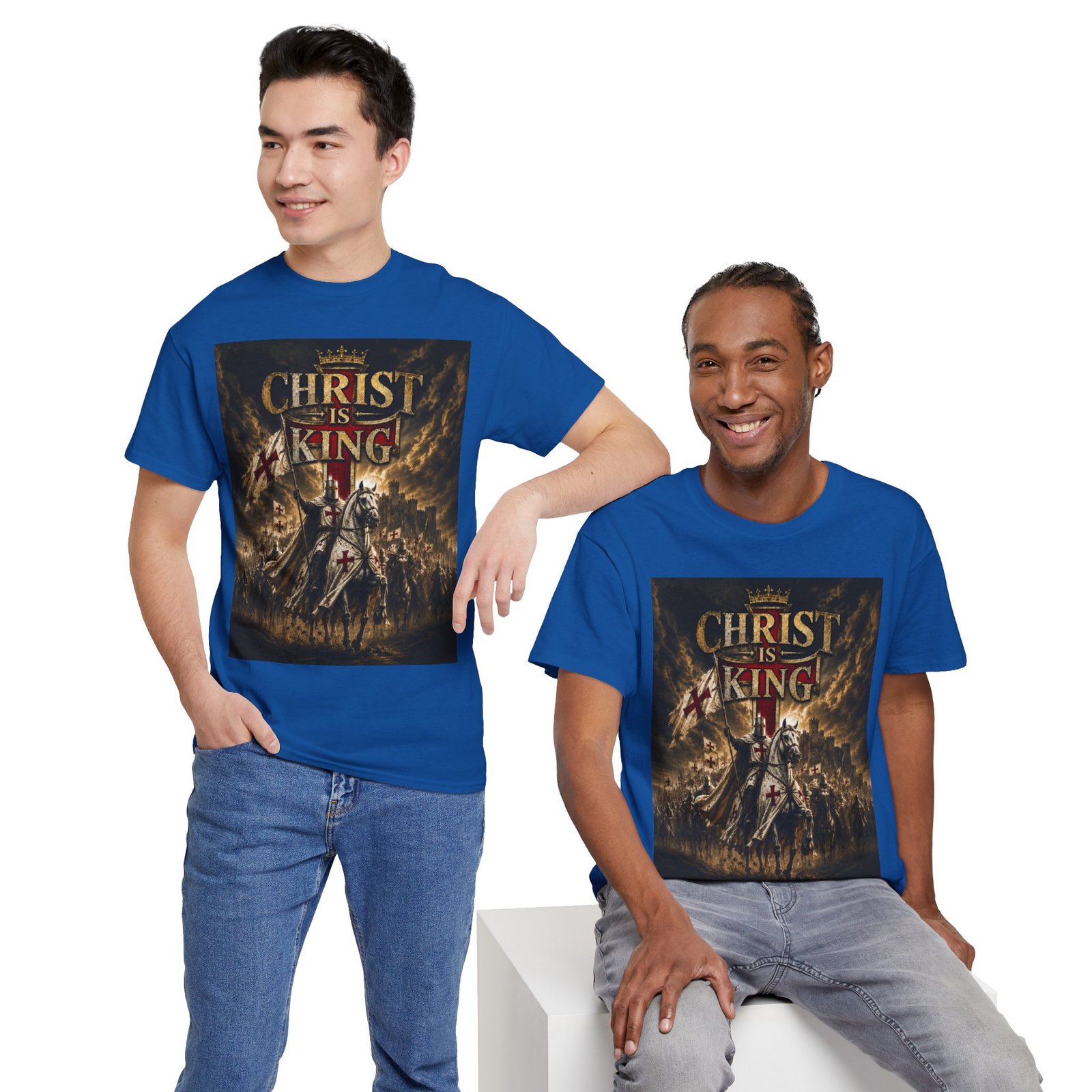 Christ Is King T‑Shirt — Christian Faith Battle Graphic Tee - Image 121