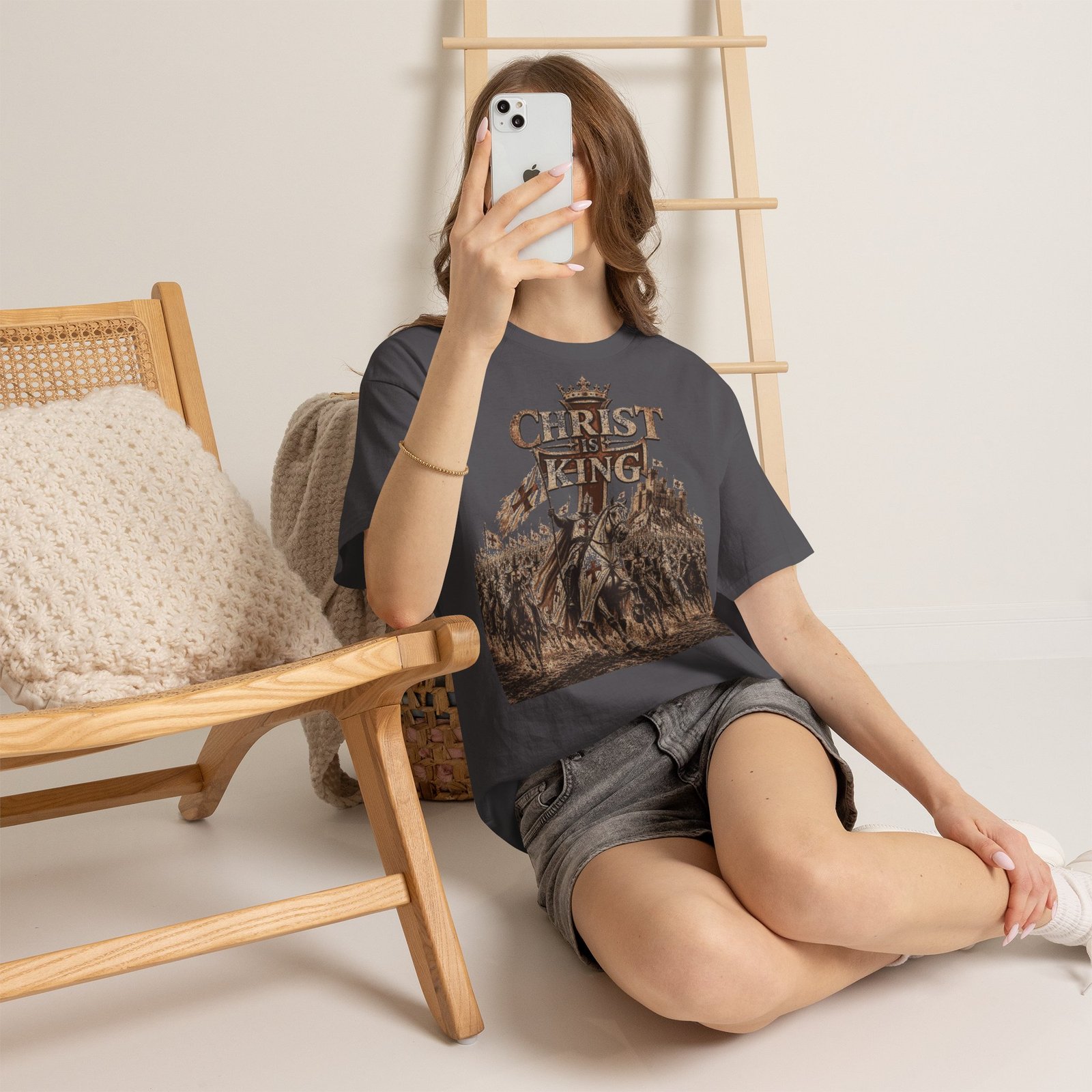 Christ Is King T‑Shirt — Medieval Crusader Faith Graphic Tee - Image 118