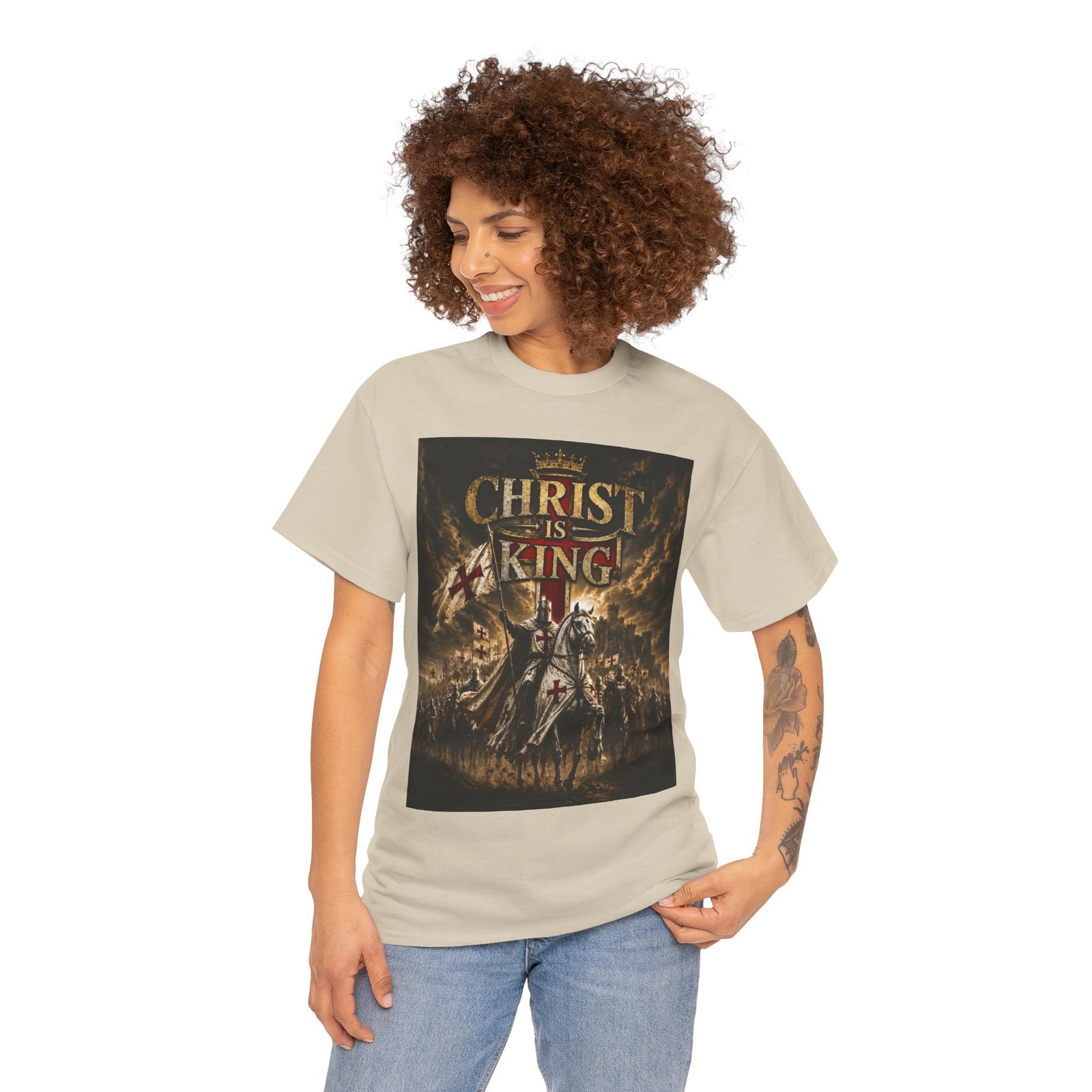 Christ Is King T‑Shirt — Christian Faith Battle Graphic Tee - Image 31