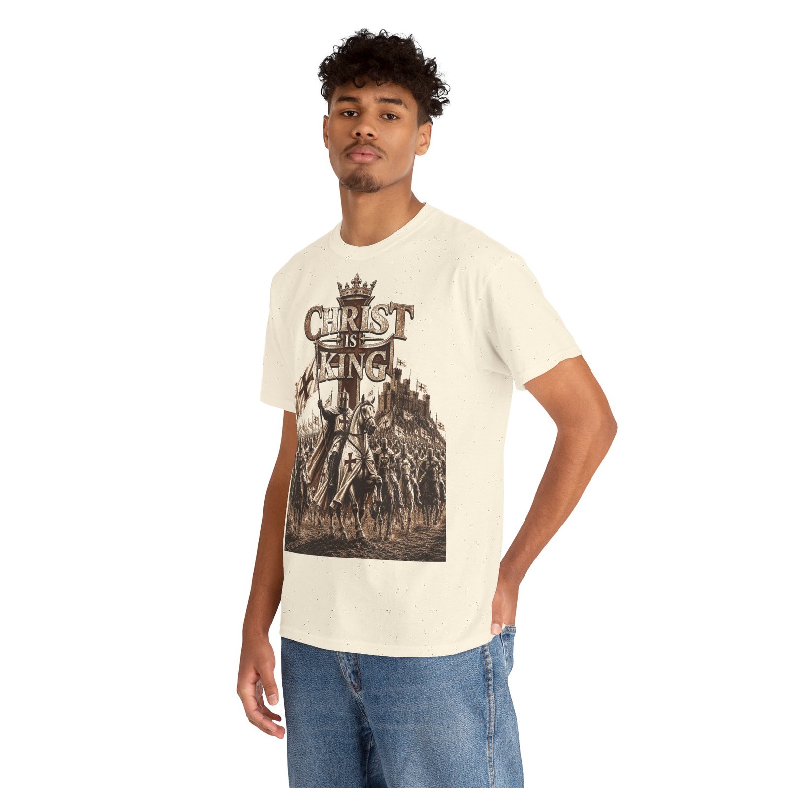 Christ Is King T‑Shirt — Medieval Crusader Faith Graphic Tee - Image 58