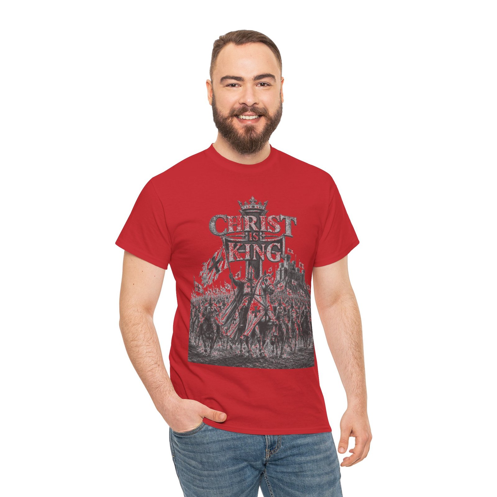 Christ Is King T-Shirt — Vintage Christian Faith Tee - Image 146