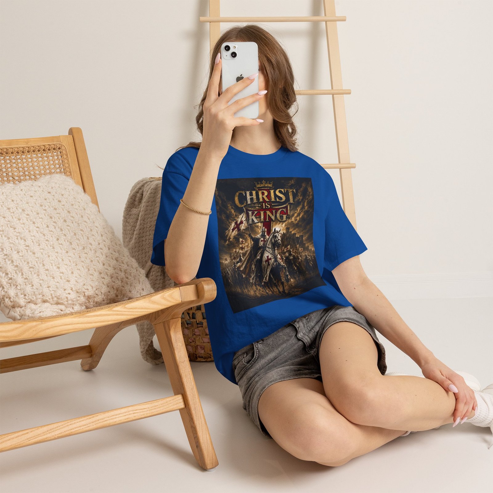 Christ Is King T‑Shirt — Christian Faith Battle Graphic Tee - Image 124