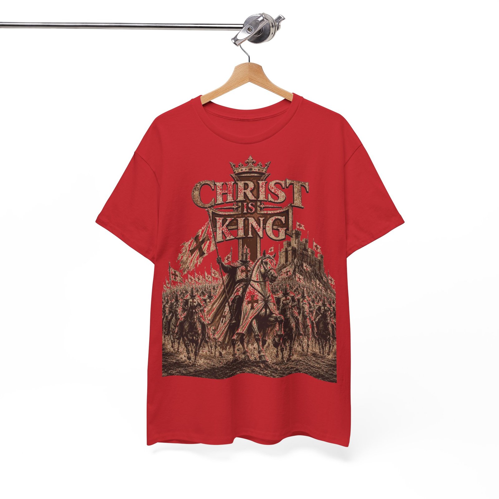 Christ Is King T‑Shirt — Medieval Crusader Faith Graphic Tee - Image 151