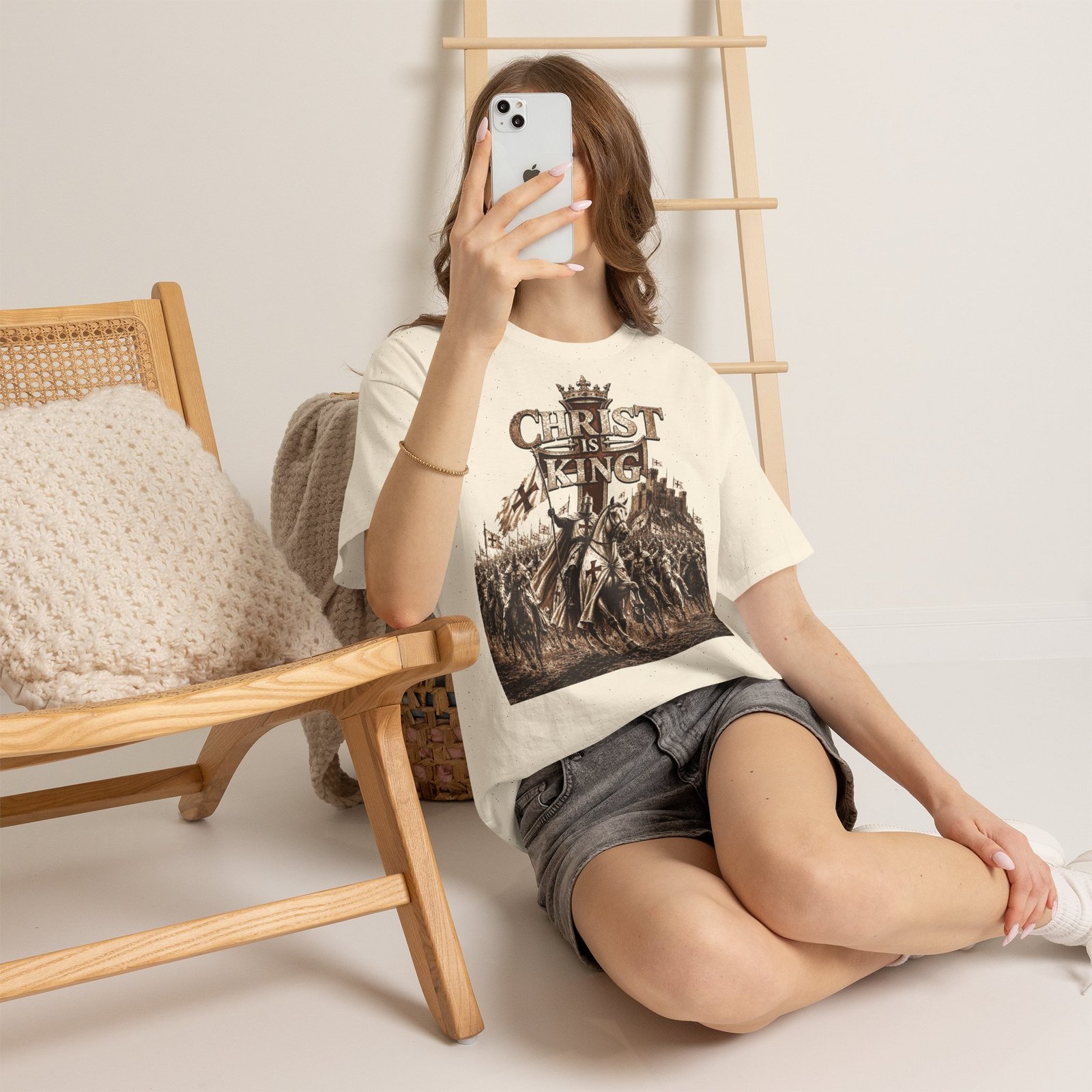 Christ Is King T‑Shirt — Medieval Crusader Faith Graphic Tee - Image 54
