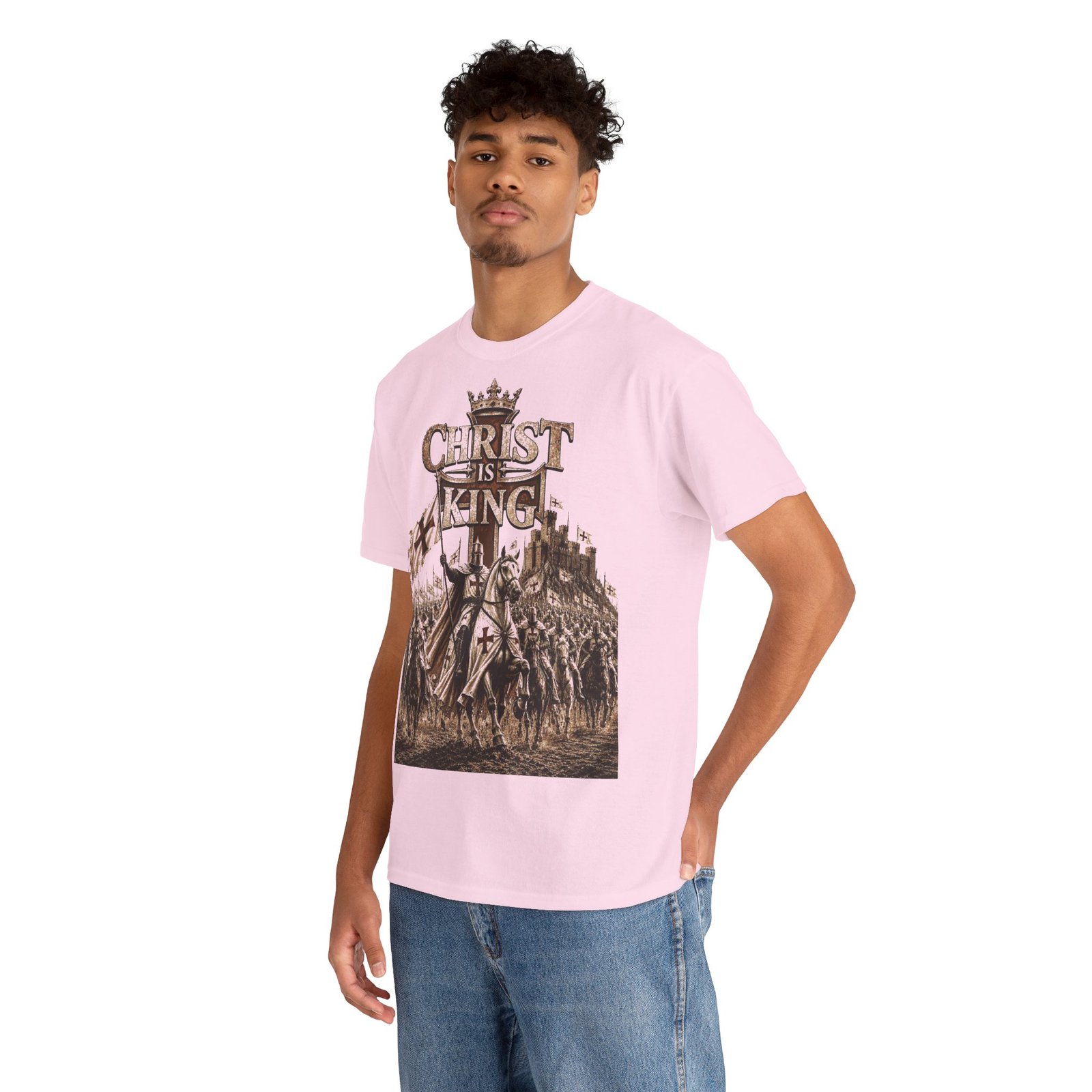 Christ Is King T‑Shirt — Medieval Crusader Faith Graphic Tee - Image 138